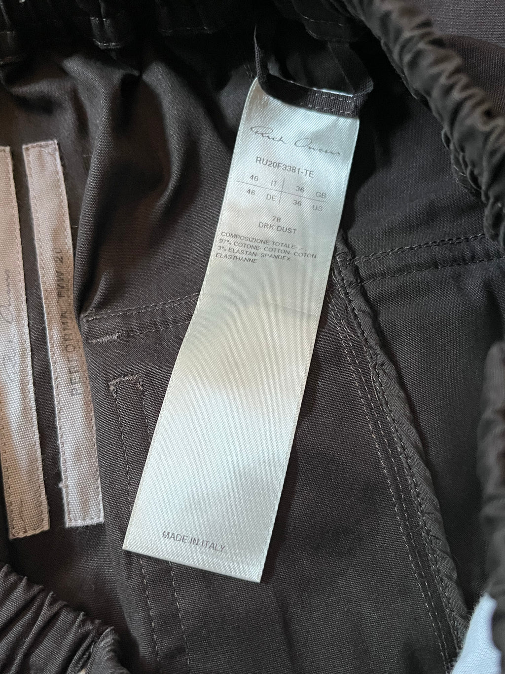 F/W 2020 Rick Owens Performa Dropped Crotch Drawstring Pants Brown Men - 30