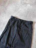 S/S 2018 Prada Gabardine Nylon Adjust Strap Track Pants Black Men - 30