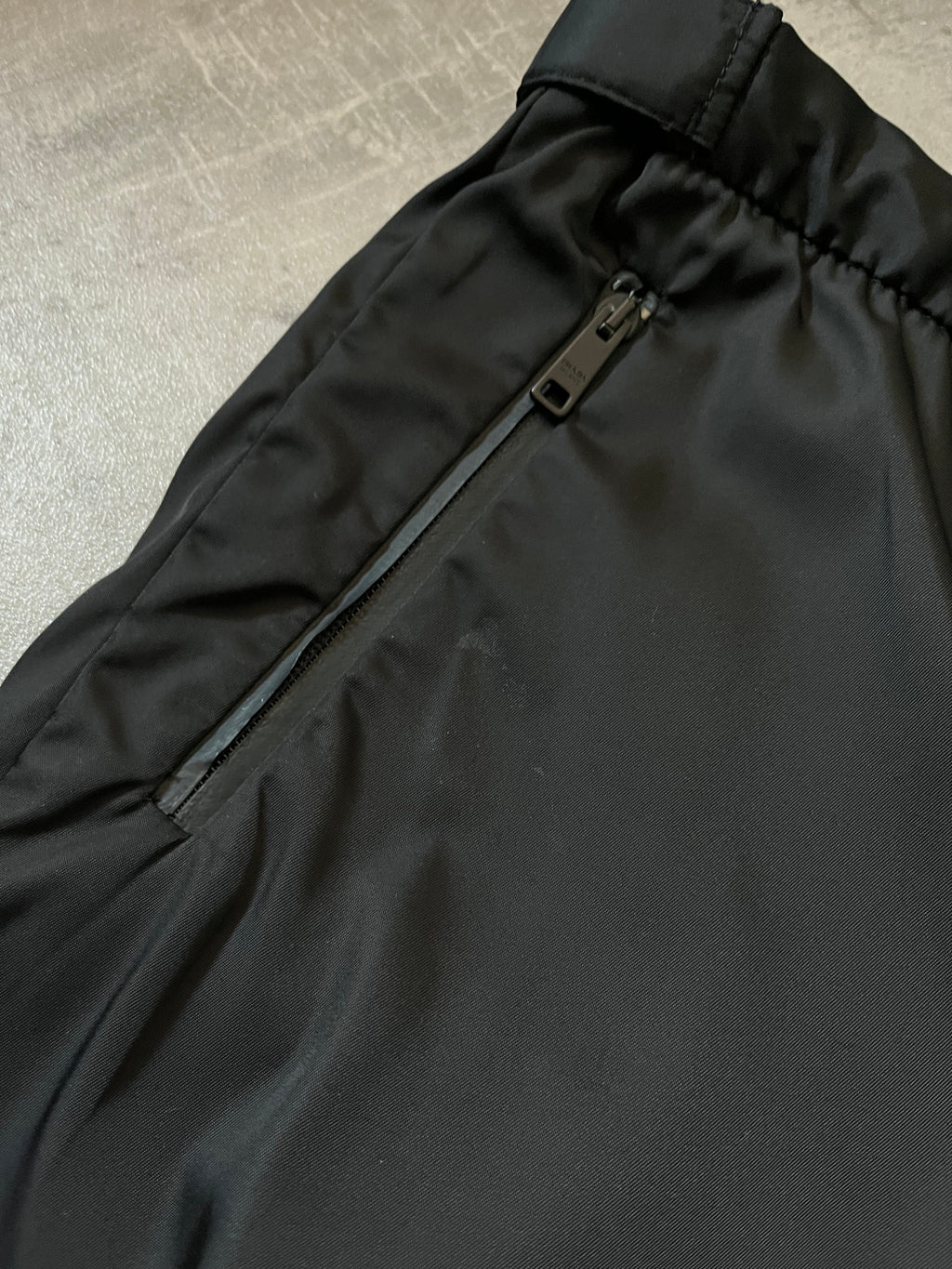 S/S 2018 Prada Gabardine Nylon Adjust Strap Track Pants Black Men - 30