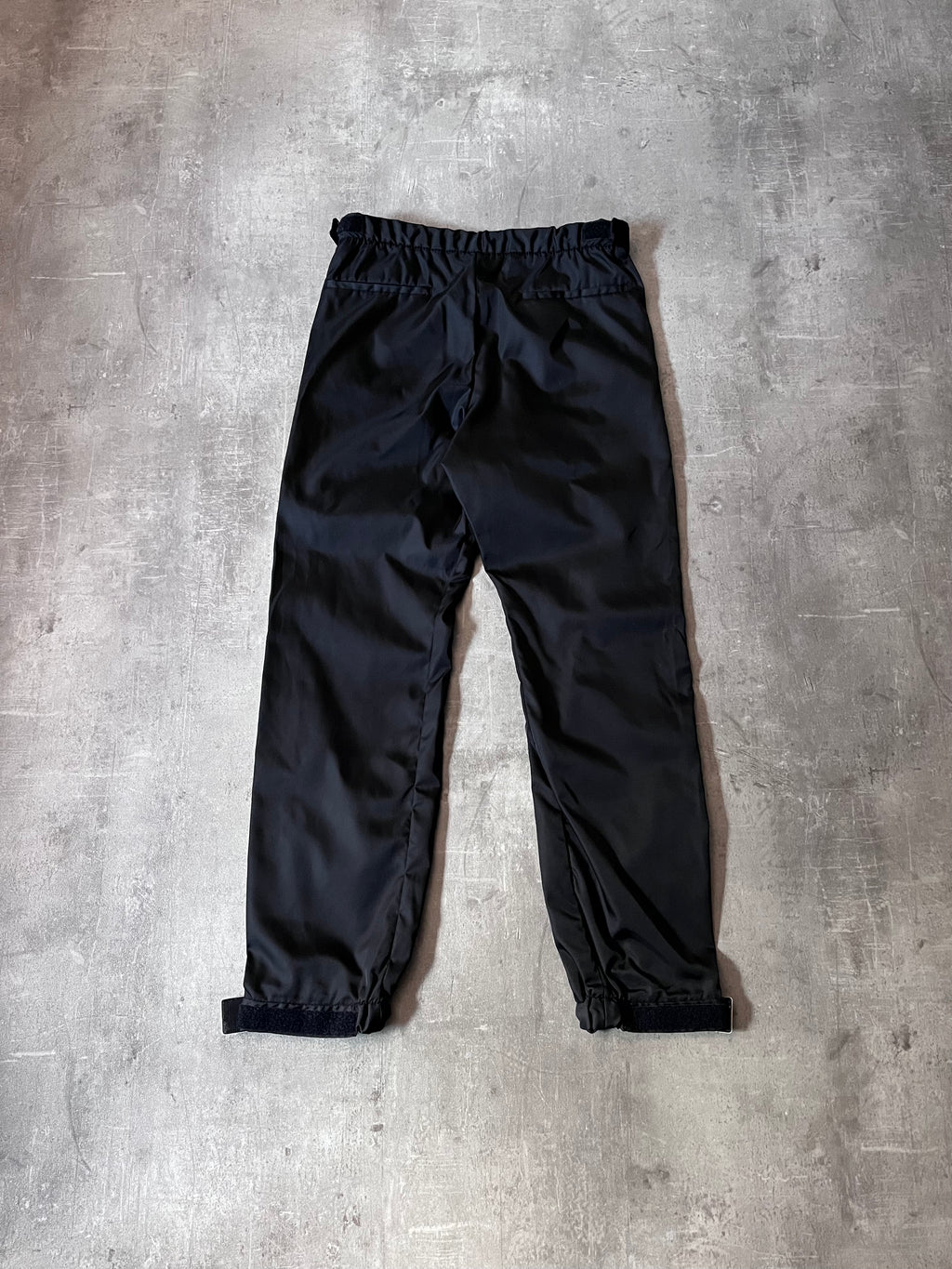 S/S 2018 Prada Gabardine Nylon Adjust Strap Track Pants Black Men - 30