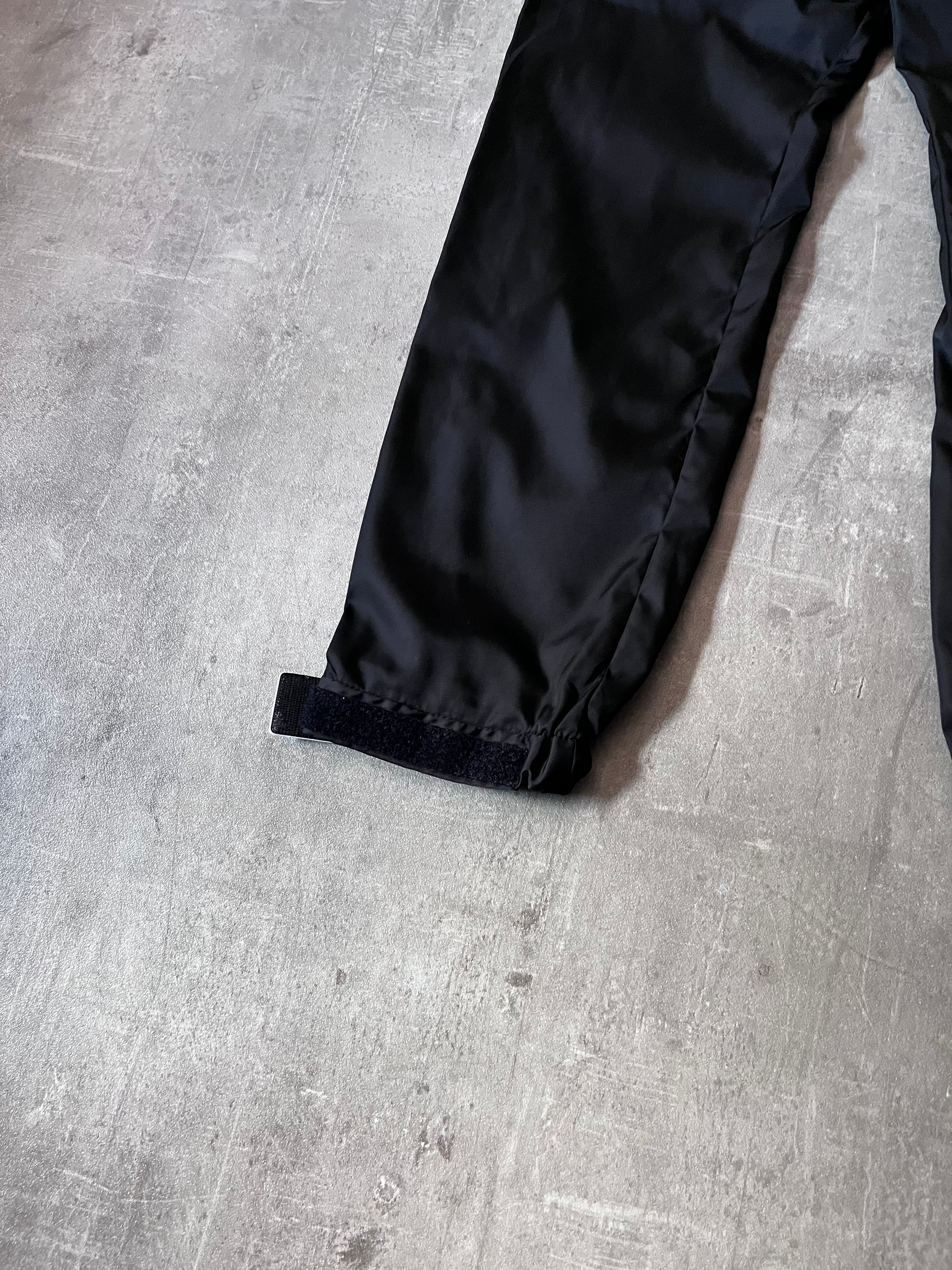 S/S 2018 Prada Gabardine Nylon Adjust Strap Track Pants Black Men - 30