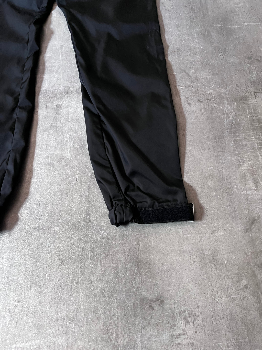 S/S 2018 Prada Gabardine Nylon Adjust Strap Track Pants Black Men - 30
