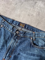 Walter Van Beirendonck Scratches Flared Jeans Pants Navy Men - 33