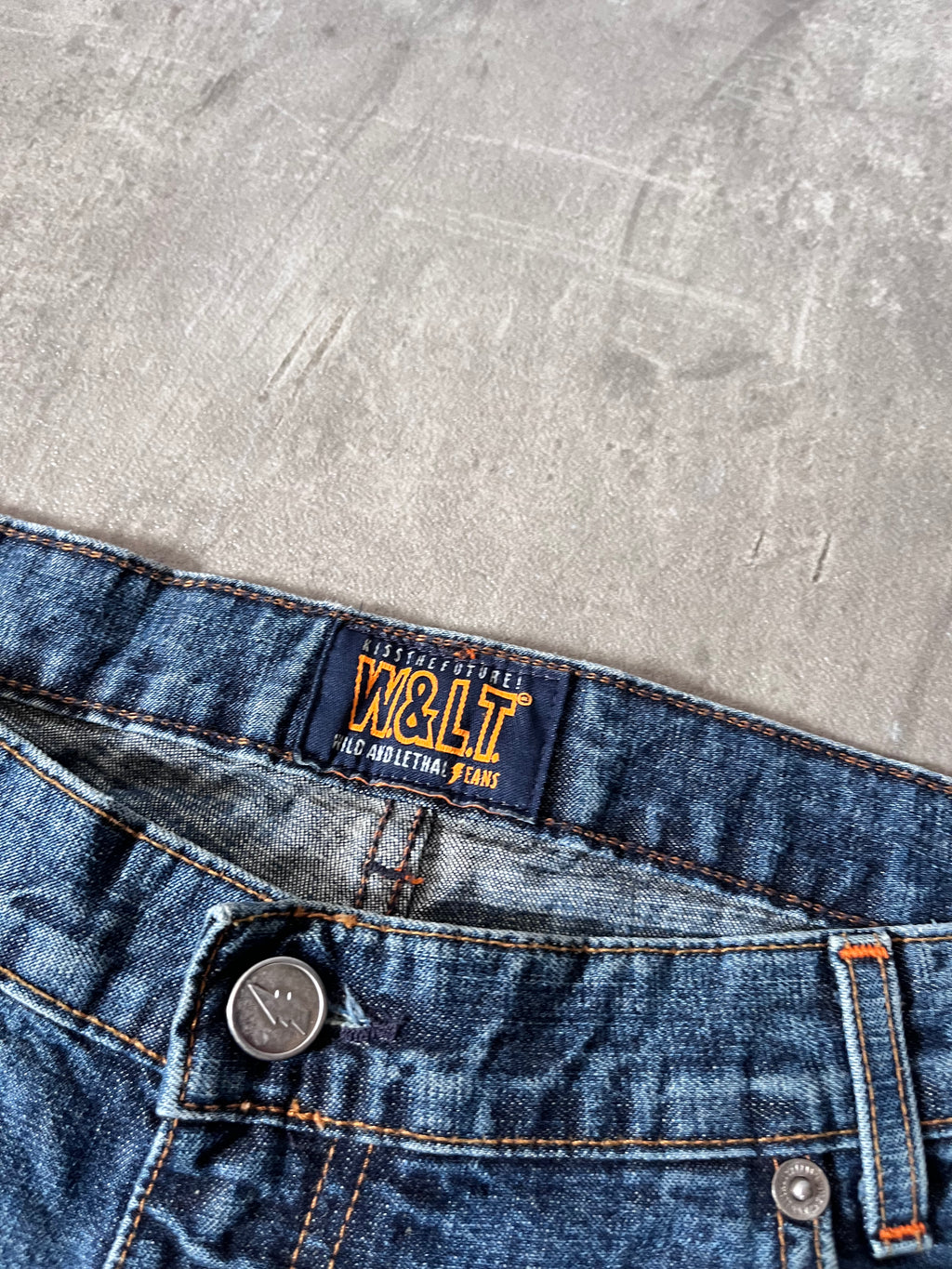 Walter Van Beirendonck Scratches Flared Jeans Pants Navy Men - 33