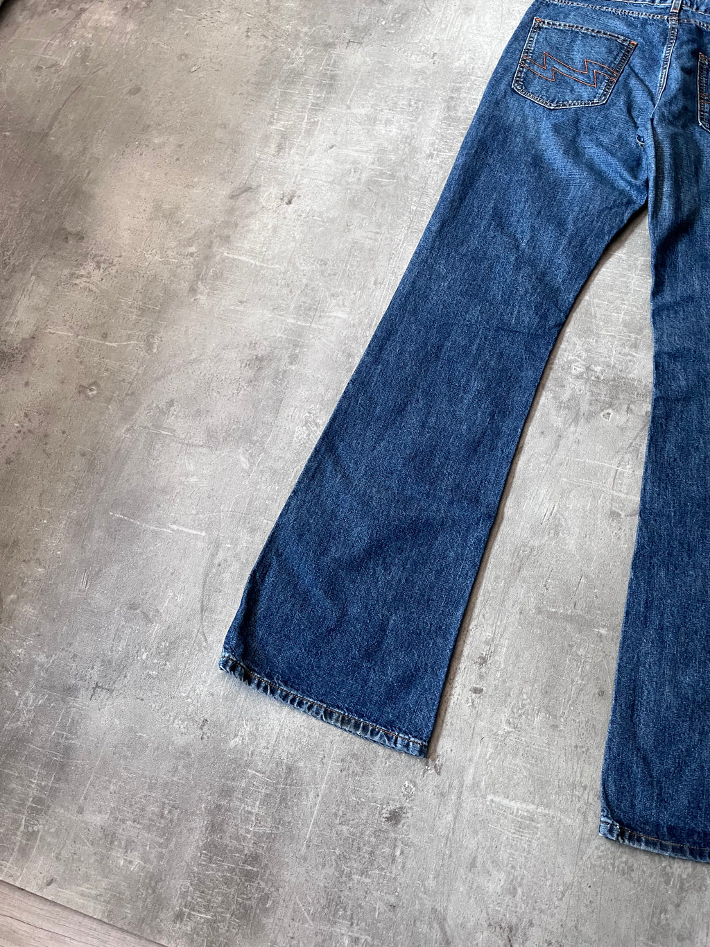 Walter Van Beirendonck Scratches Flared Jeans Pants Navy Men - 33