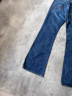 Walter Van Beirendonck Scratches Flared Jeans Pants Navy Men - 33