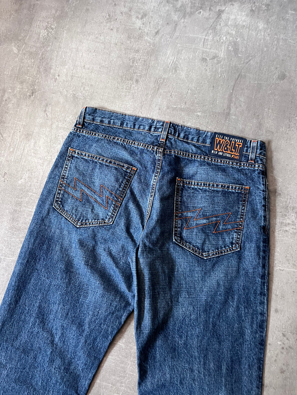 Walter Van Beirendonck Scratches Flared Jeans Pants Navy Men - 33