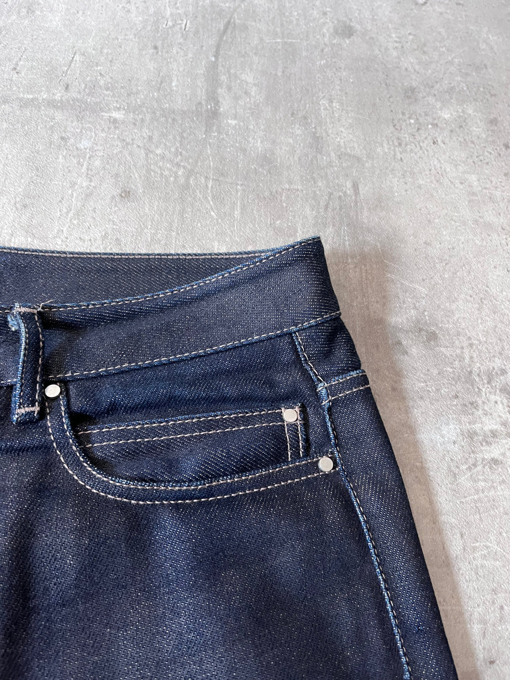 F/W 2018 Rick Owens Sisyphus Selvedge Denim Pants Navy Men - 31
