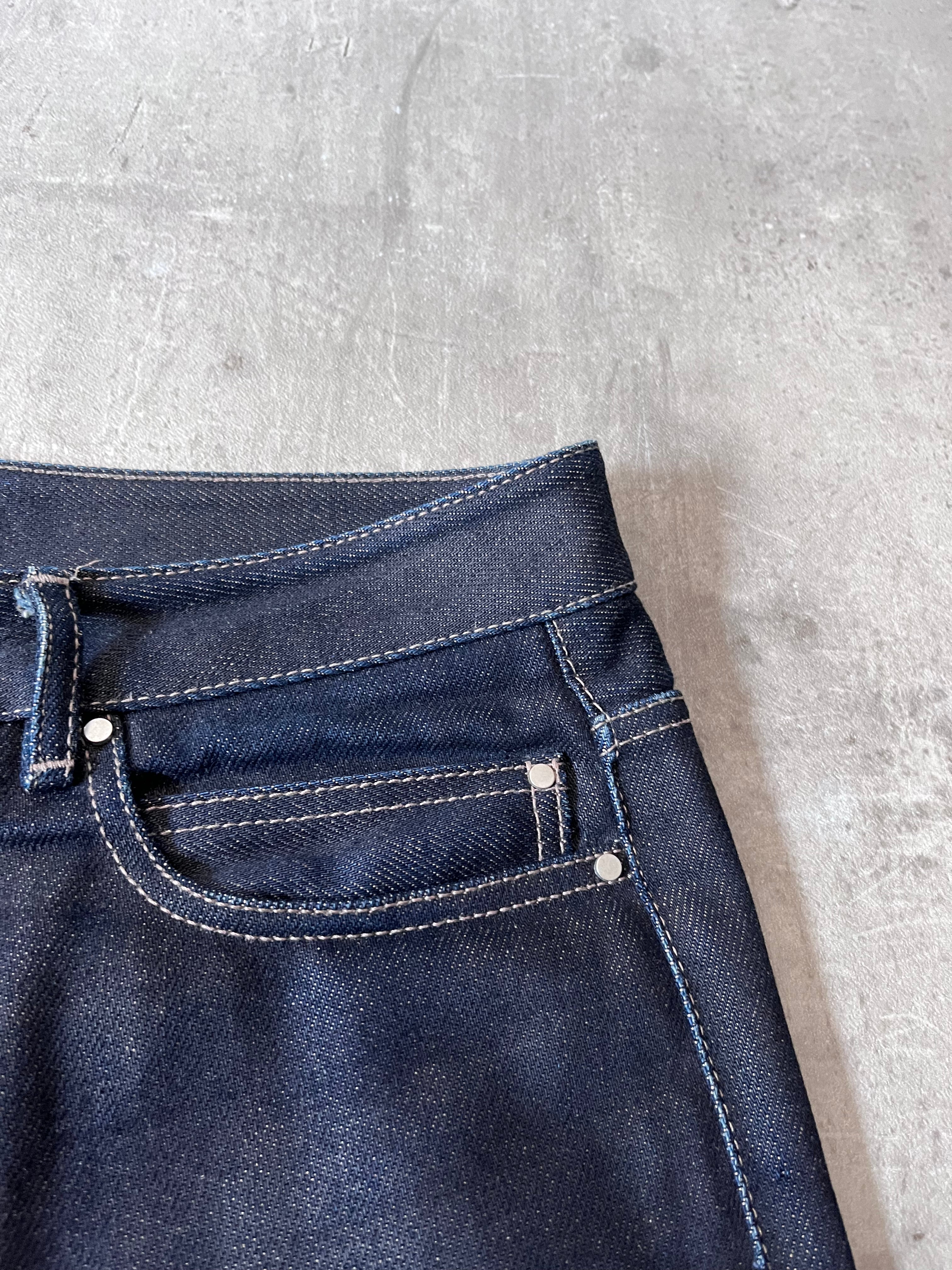 F/W 2018 Rick Owens Sisyphus Selvedge Denim Pants Navy Men - 31