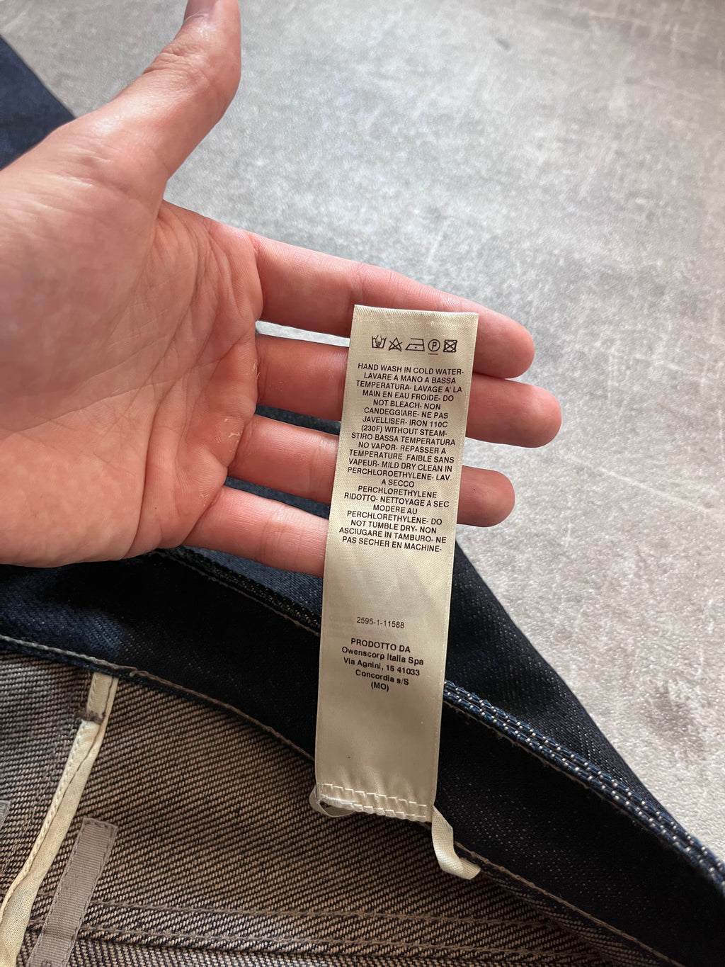 F/W 2018 Rick Owens Sisyphus Selvedge Denim Pants Navy Men - 31