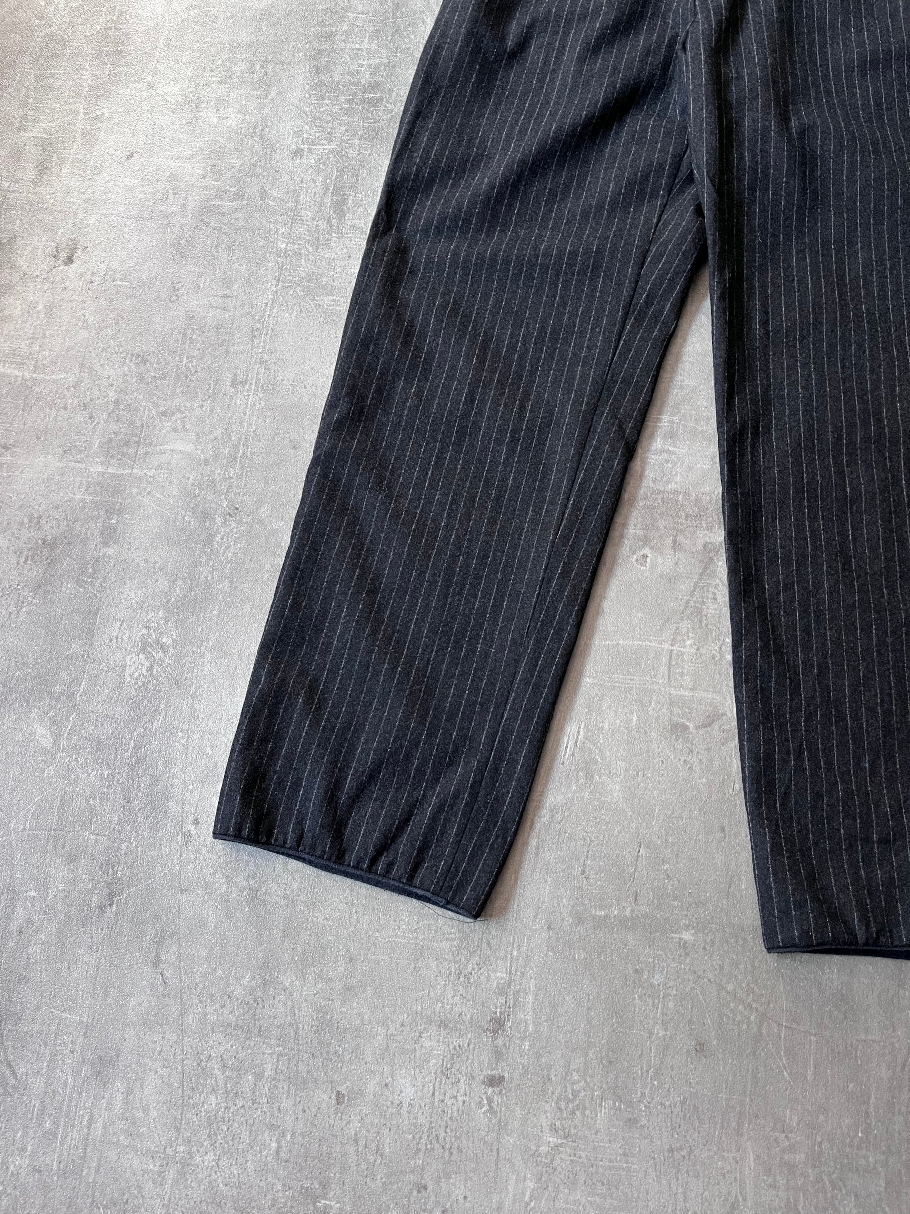 Prada Vintage Wool Striped Pants Black Men - 32