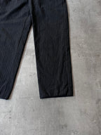 Prada Vintage Wool Striped Pants Black Men - 32