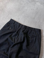 Prada Vintage Wool Striped Pants Black Men - 32