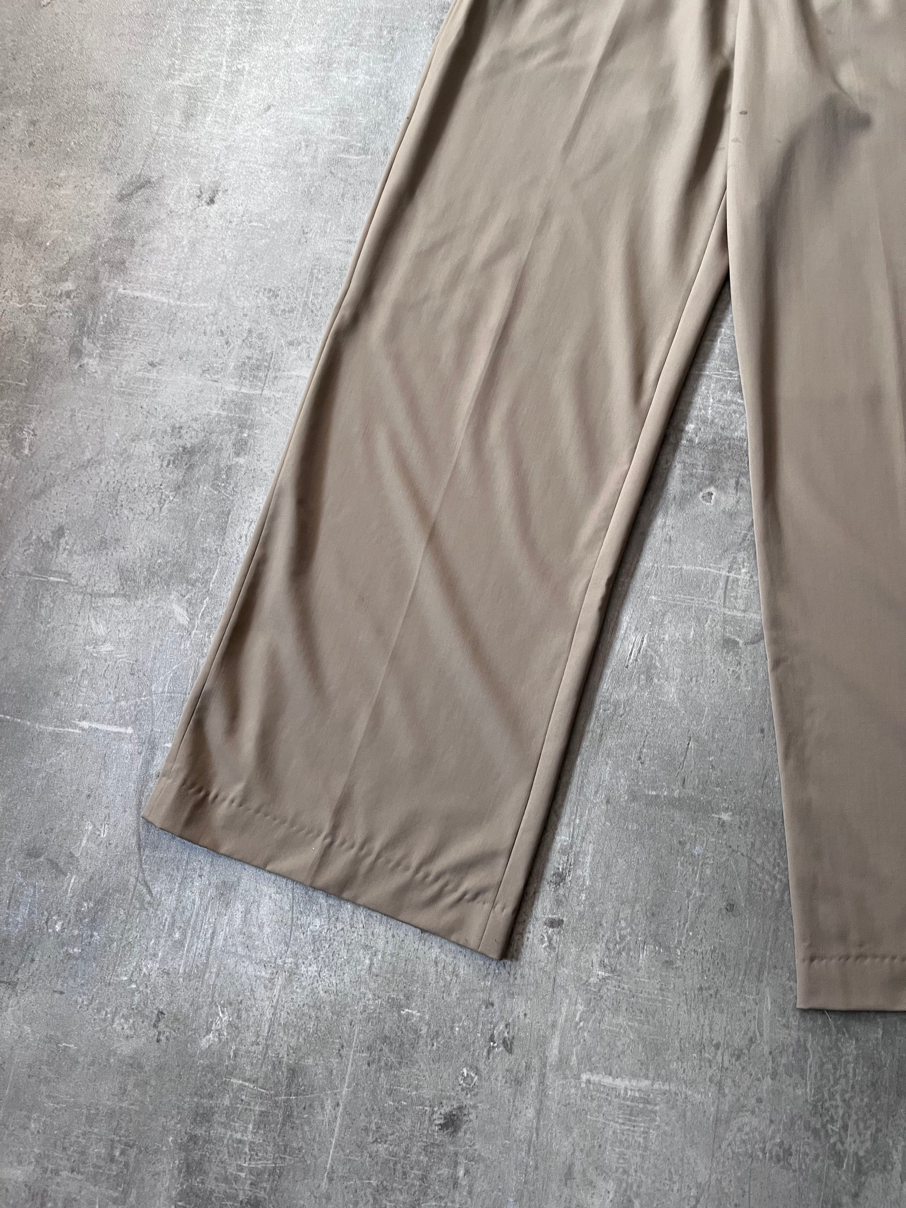 2022 Dior Runway Wool Wide Leg Pants Beige Men - 30