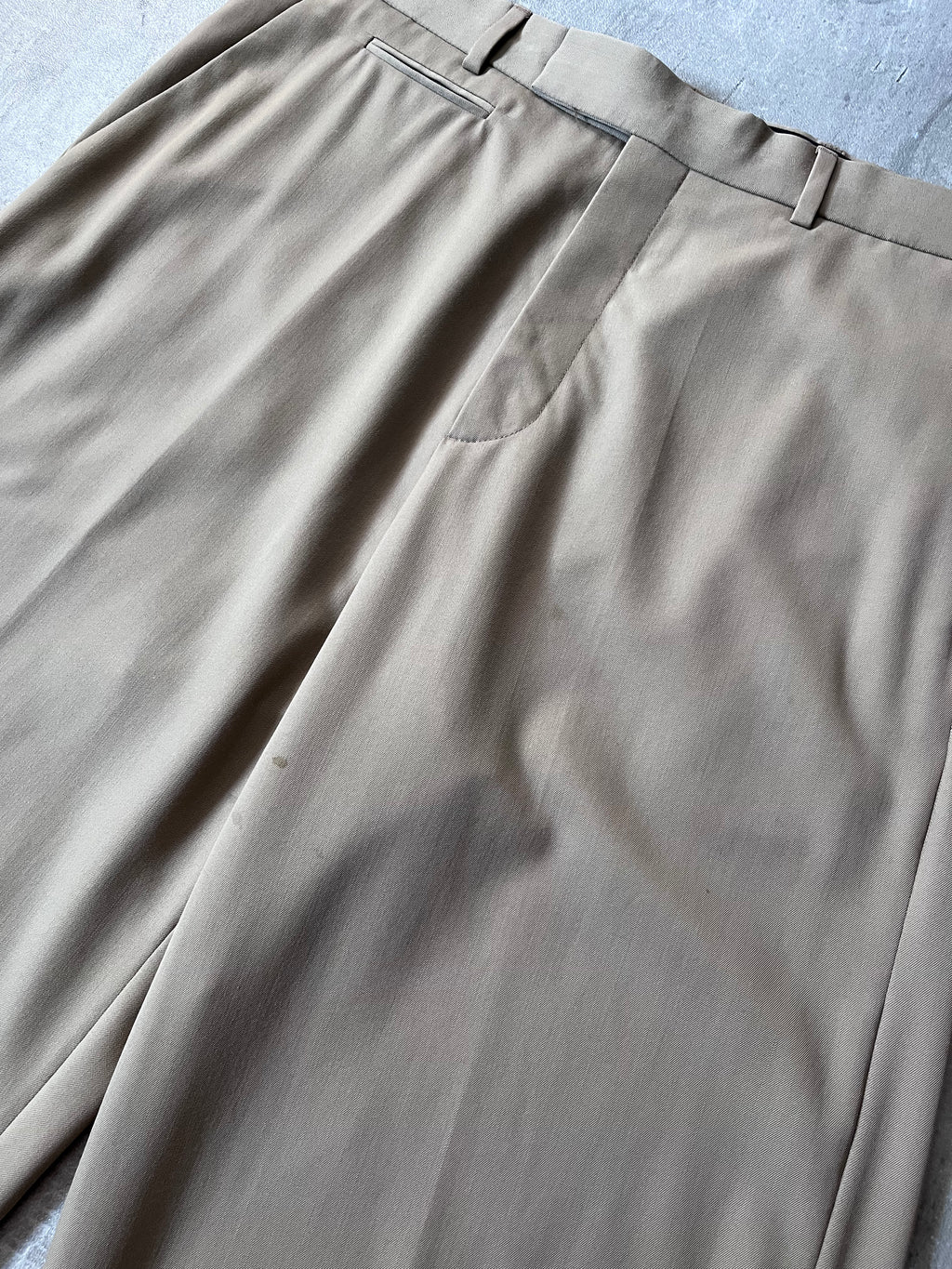 2022 Dior Runway Wool Wide Leg Pants Beige Men - 30