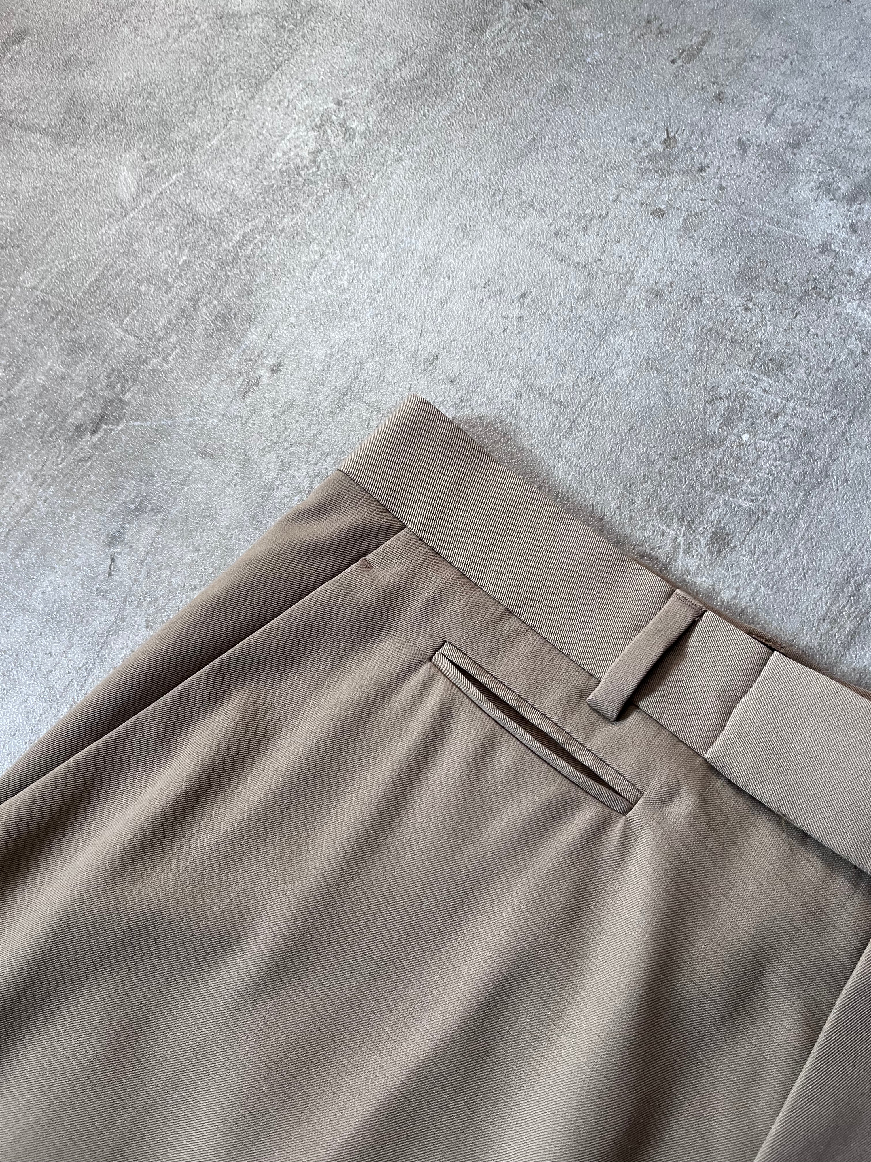 2022 Dior Runway Wool Wide Leg Pants Beige Men - 30