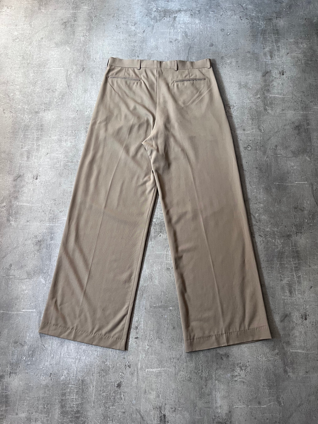 2022 Dior Runway Wool Wide Leg Pants Beige Men - 30