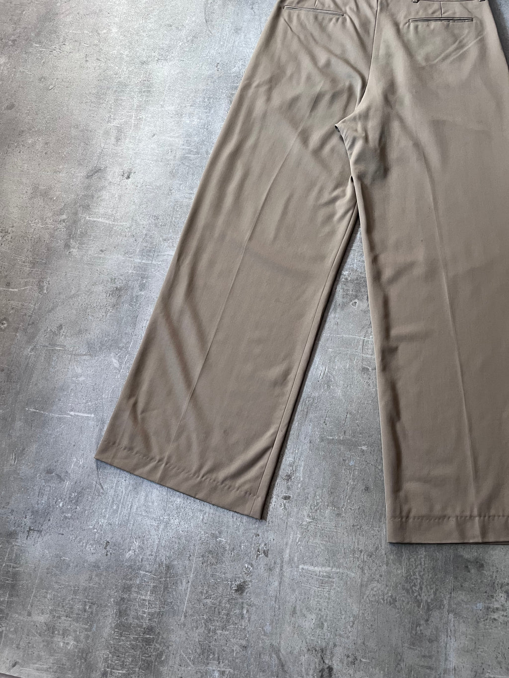 2022 Dior Runway Wool Wide Leg Pants Beige Men - 30