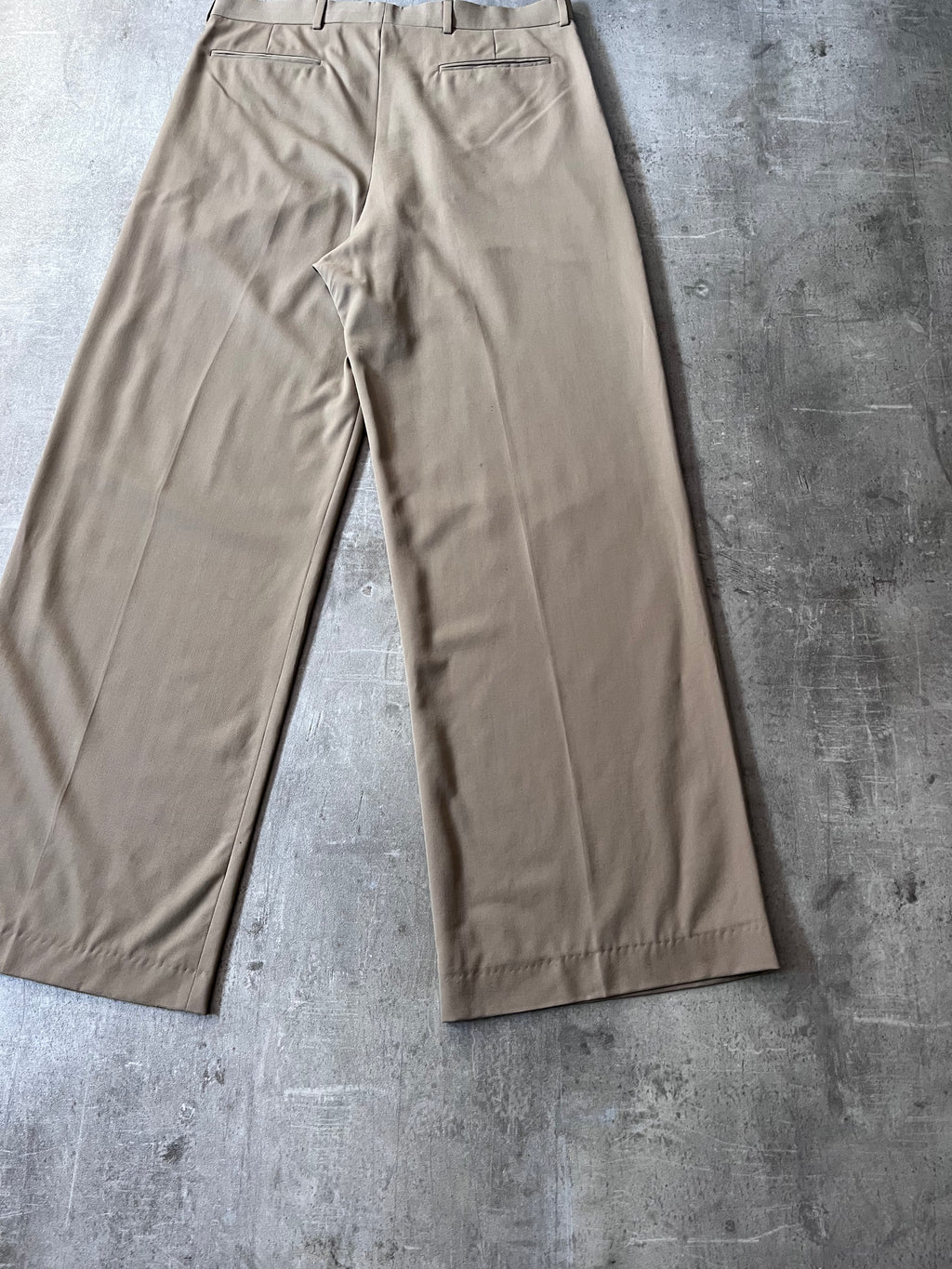 2022 Dior Runway Wool Wide Leg Pants Beige Men - 30