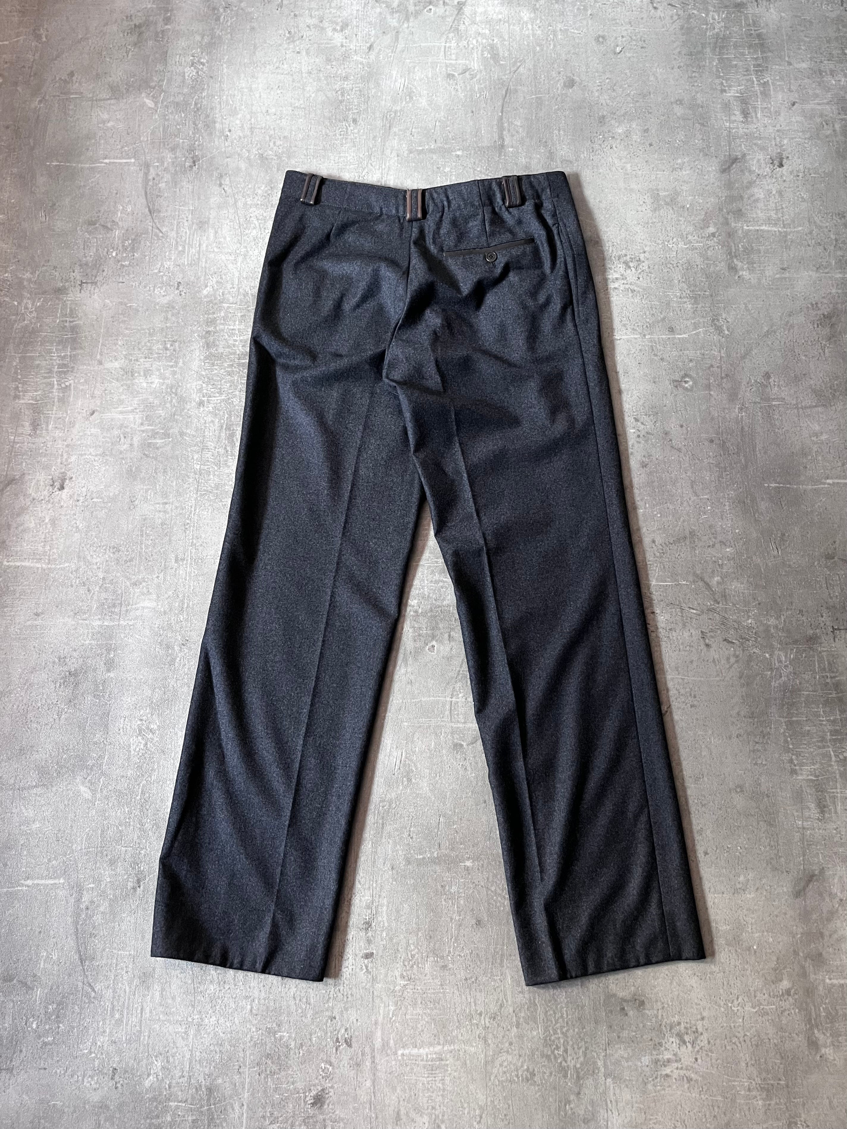 Hermes Cashmere Wool Formal Pants Grey Men - 28