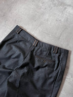 Hermes Cashmere Wool Formal Pants Grey Men - 28