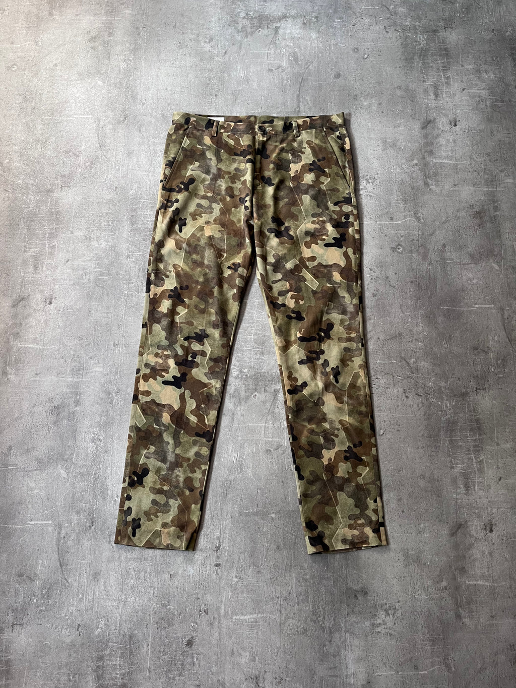 S/S 2013 Dries Van Noten Camouflage Camo Pants Green Men - 34