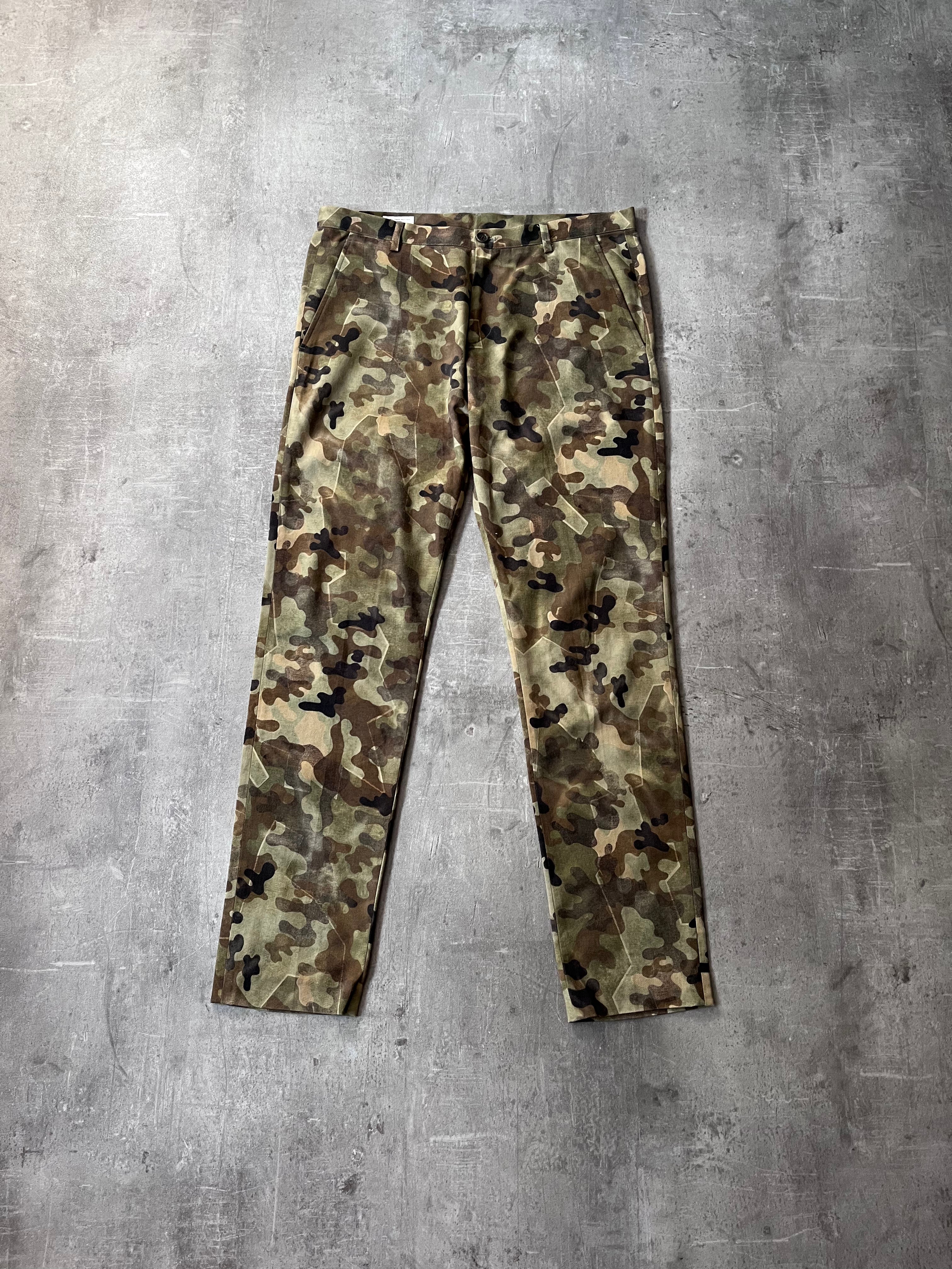S/S 2013 Dries Van Noten Camouflage Camo Pants Green Men - 34