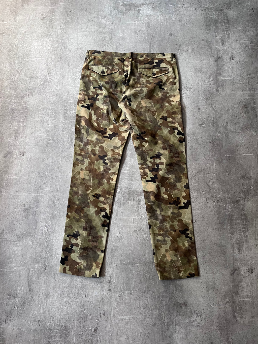 S/S 2013 Dries Van Noten Camouflage Camo Pants Green Men - 34