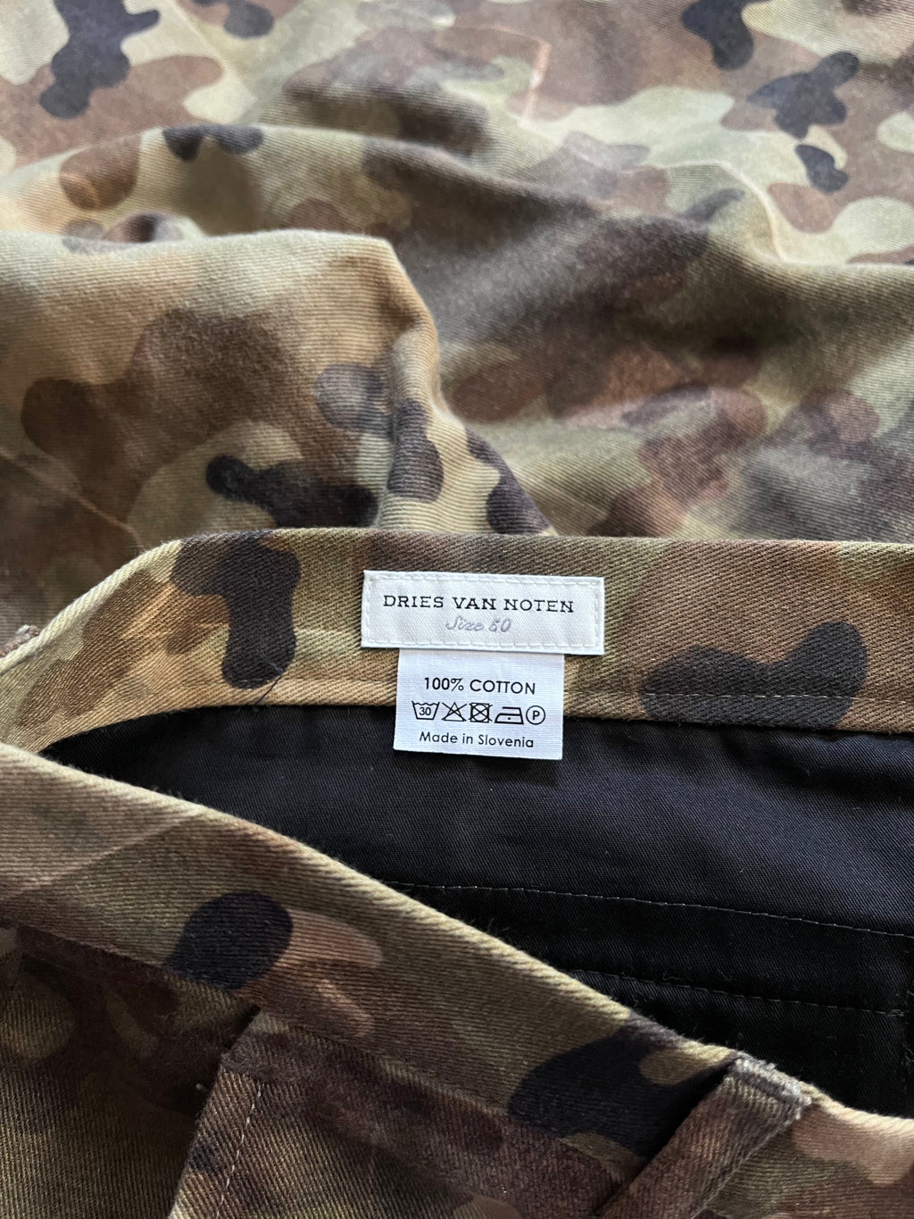 S/S 2013 Dries Van Noten Camouflage Camo Pants Green Men - 34