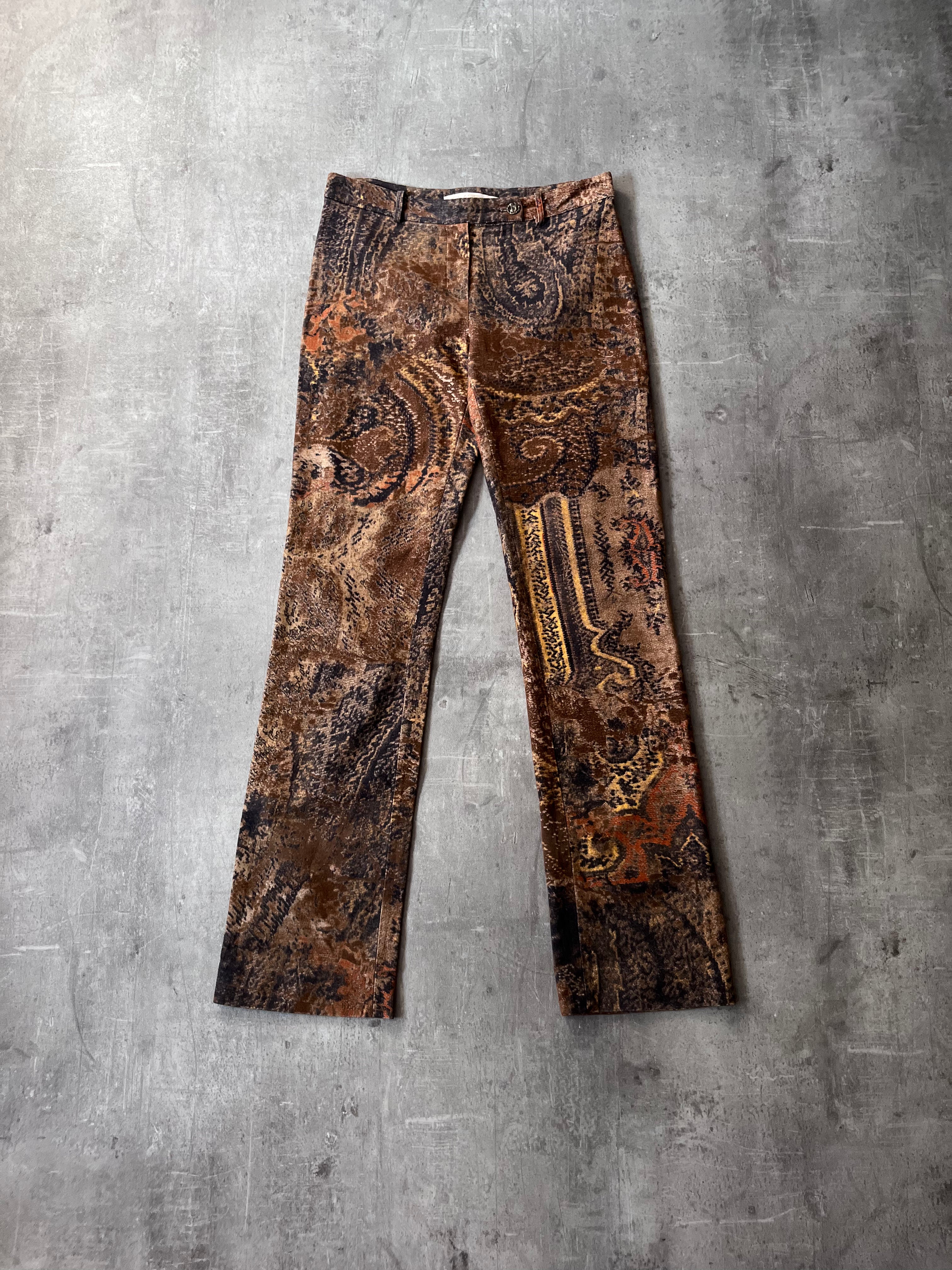 2000s Roberto Cavalli Velvet Pants Brown Women - M