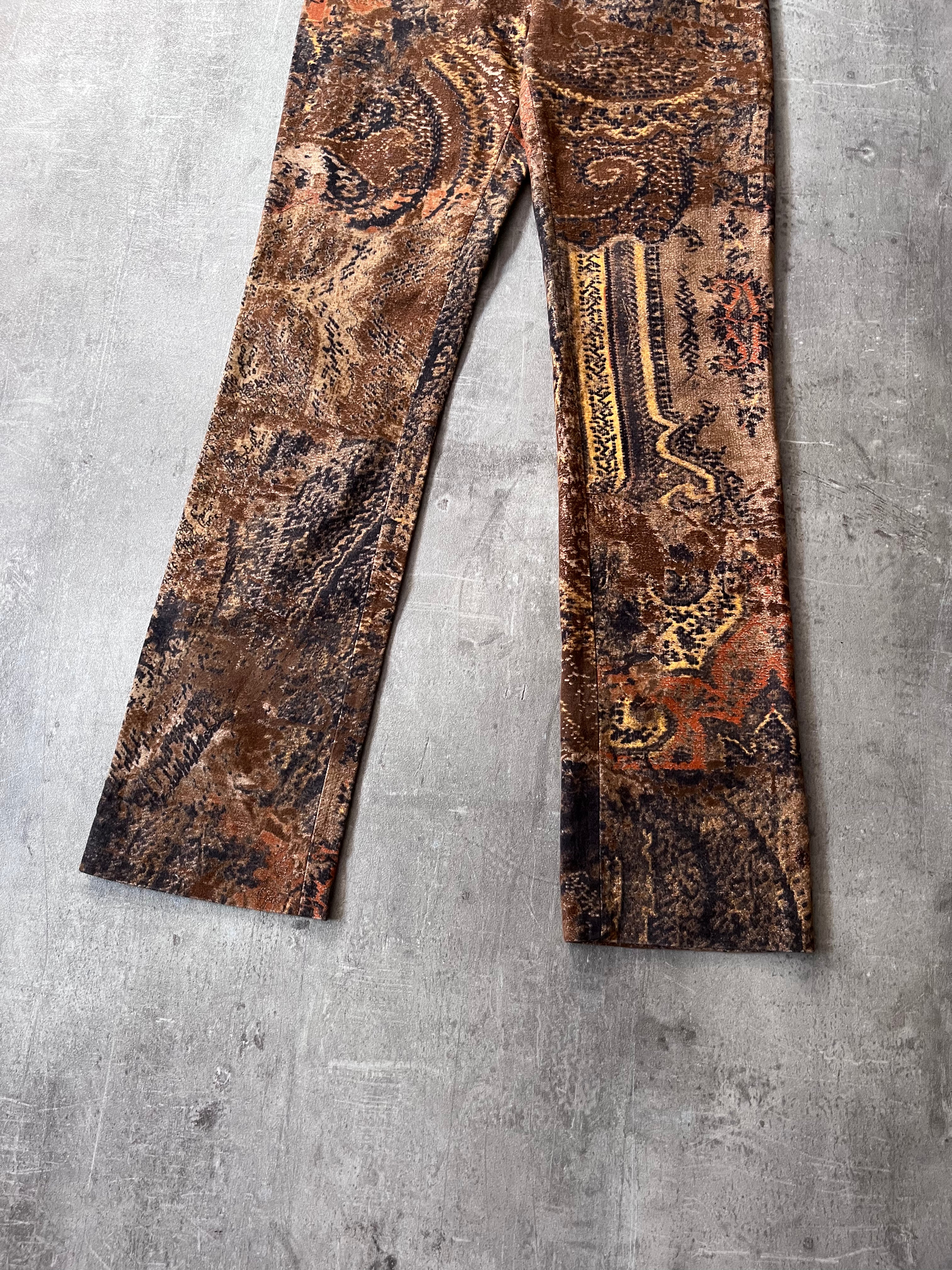 2000s Roberto Cavalli Velvet Pants Brown Women - M