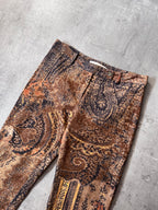 2000s Roberto Cavalli Velvet Pants Brown Women - M