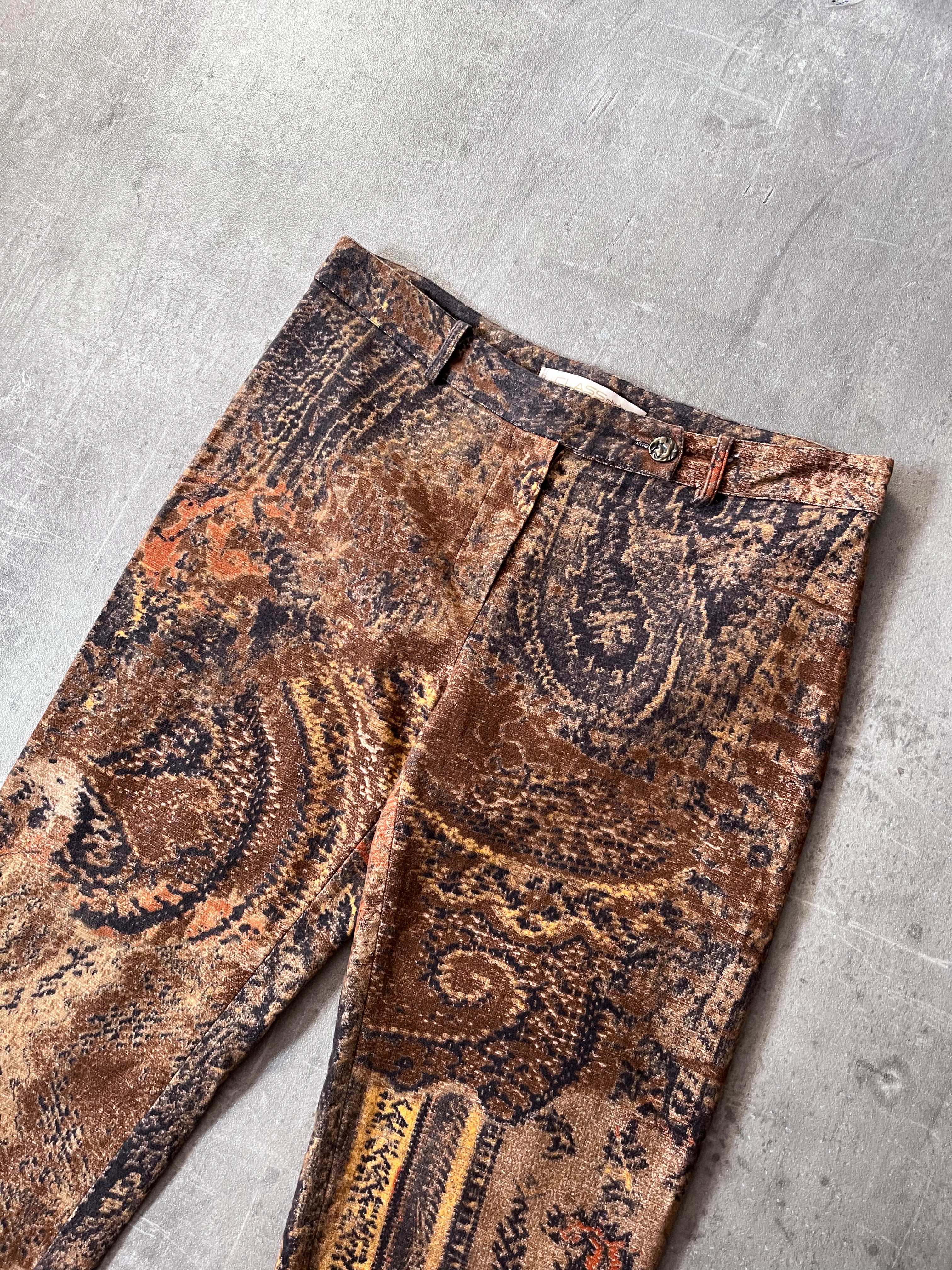 2000s Roberto Cavalli Velvet Pants Brown Women - M