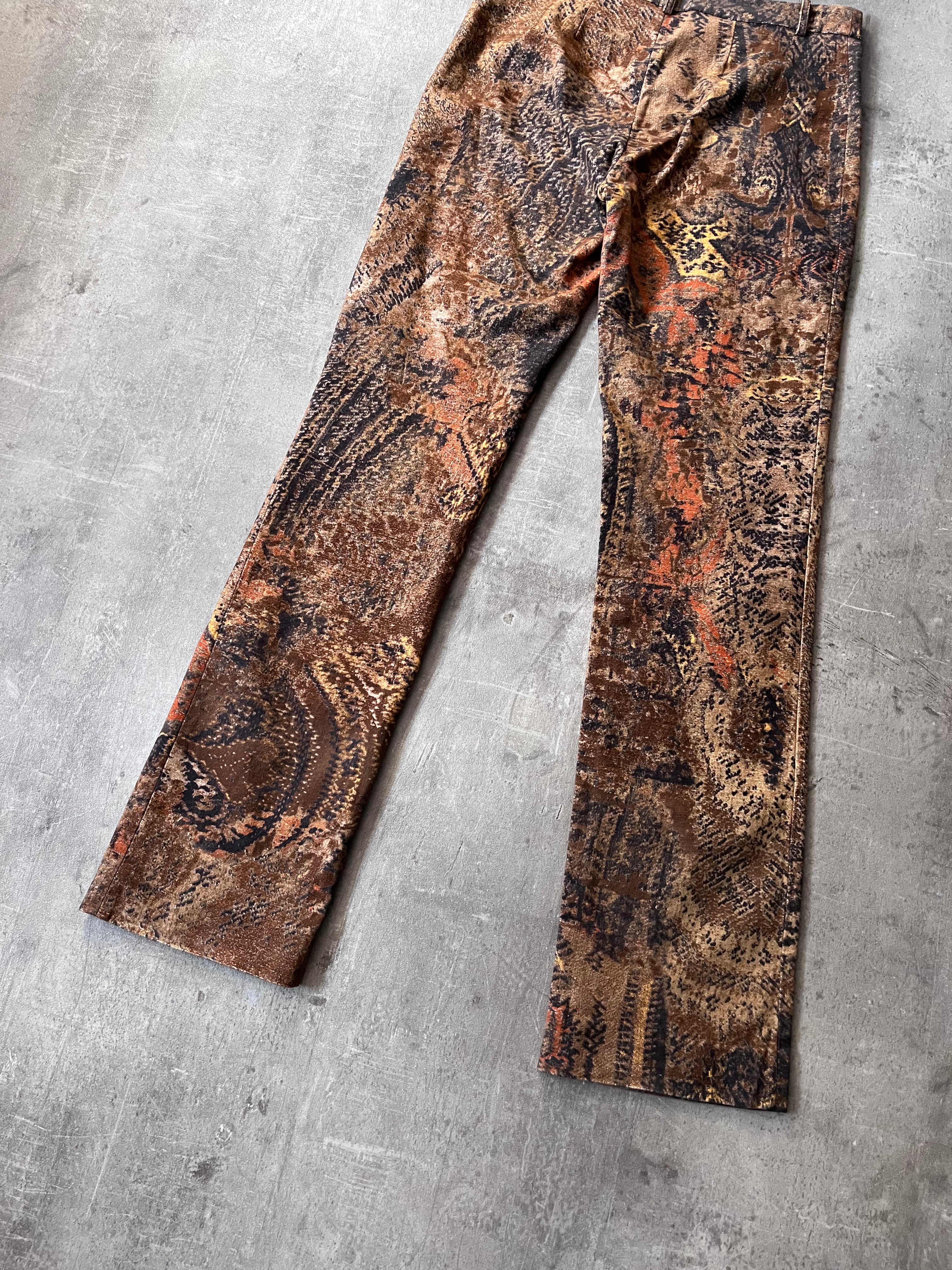 2000s Roberto Cavalli Velvet Pants Brown Women - M