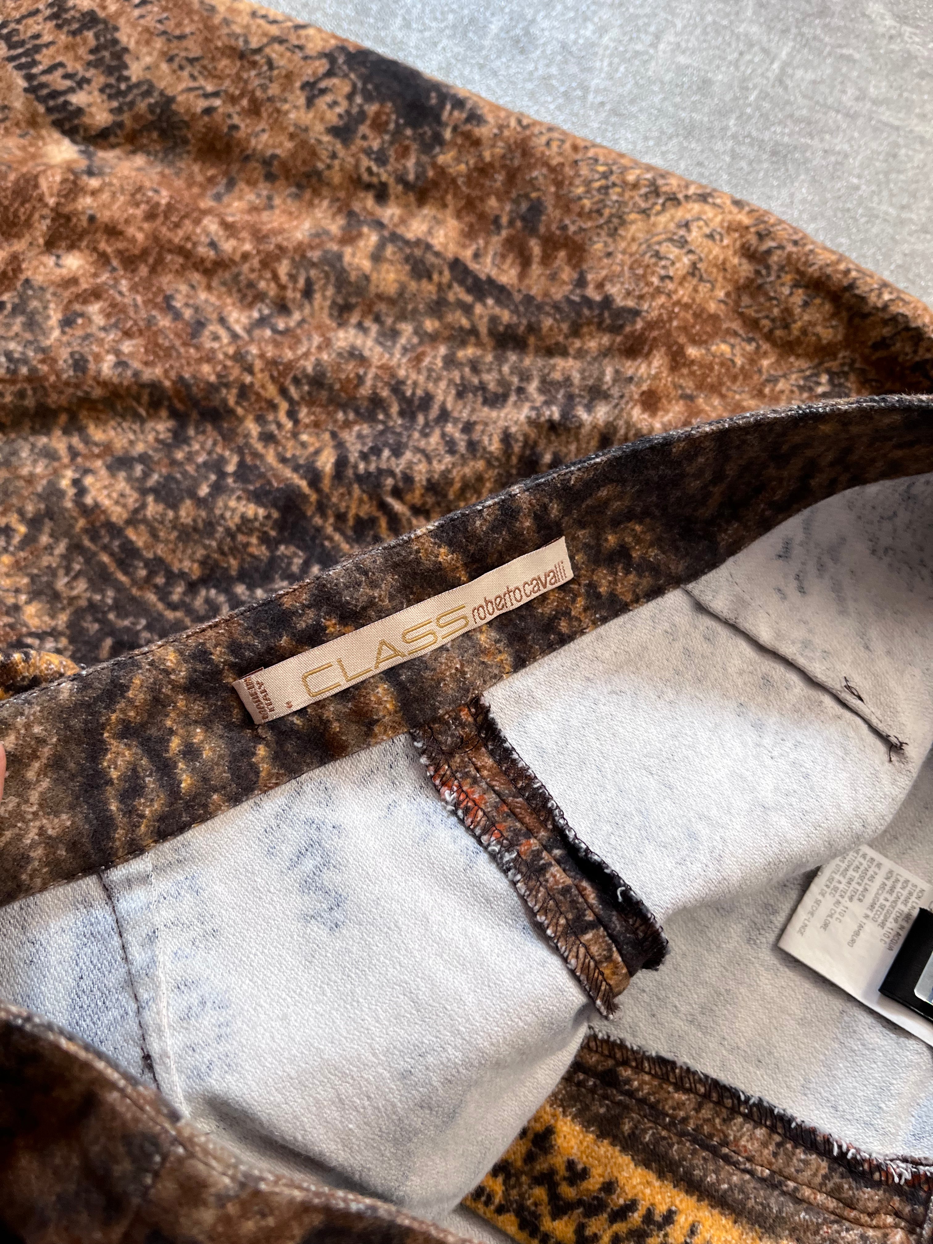 2000s Roberto Cavalli Velvet Pants Brown Women - M