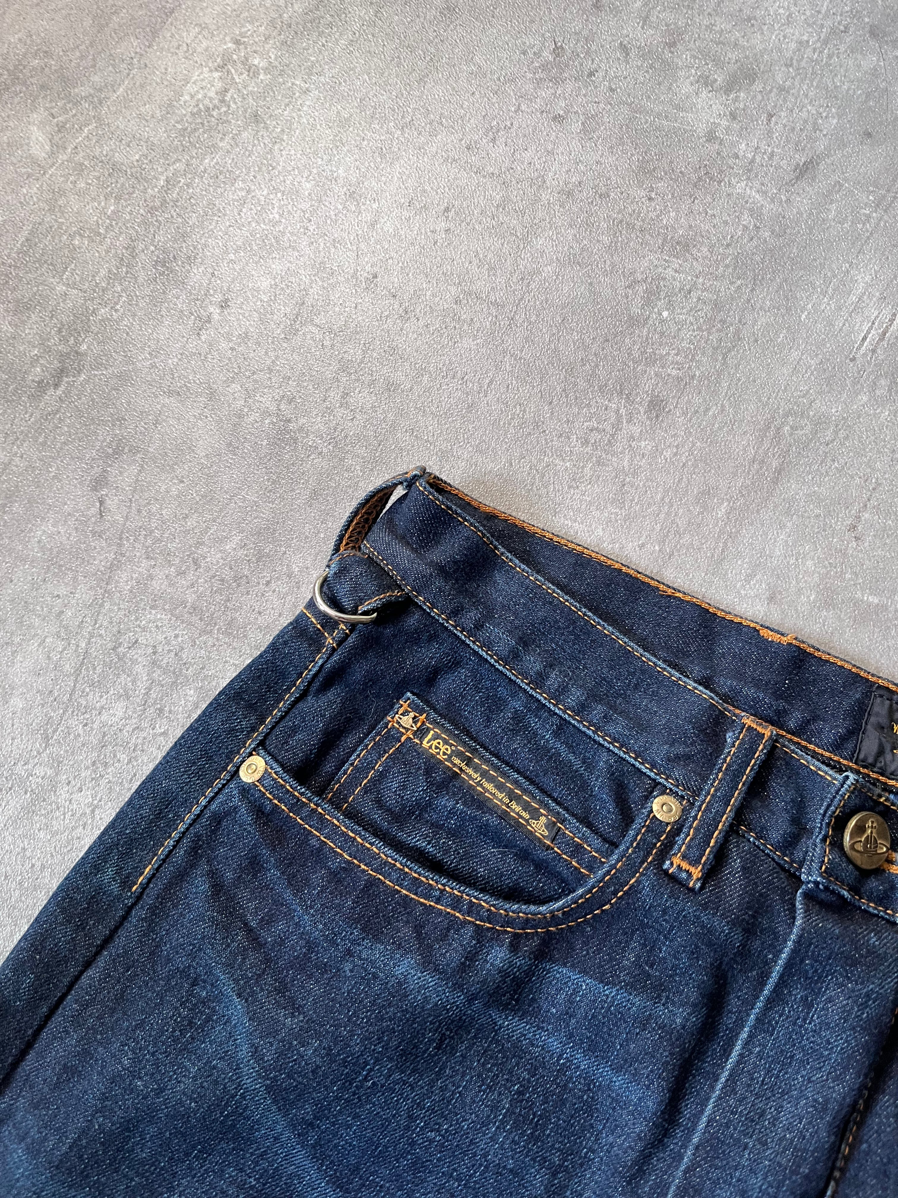 Vivienne Westwood x Lee Zippered Crotch Jeans Pants Navy Men - 30/34