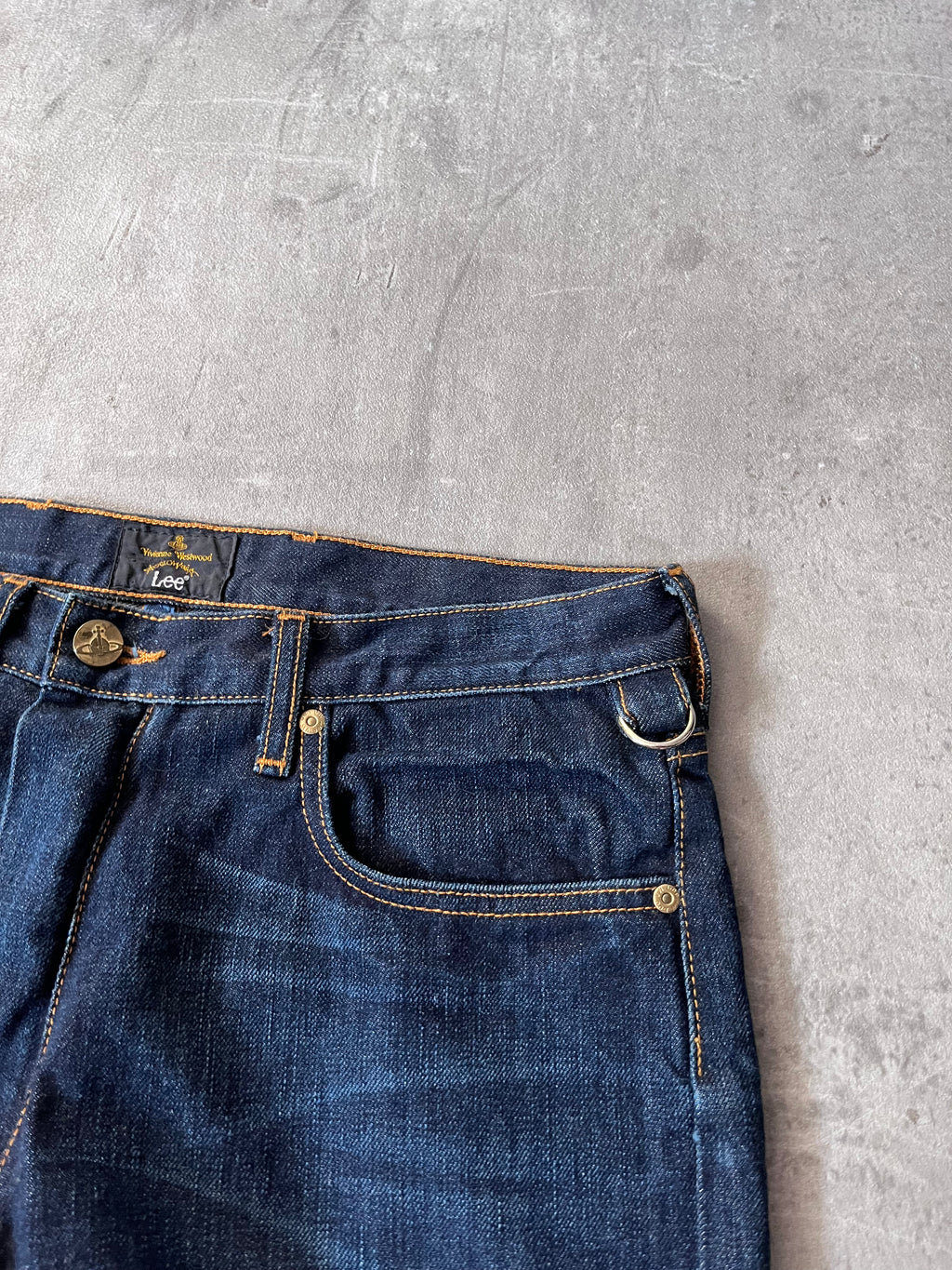 Vivienne Westwood x Lee Zippered Crotch Jeans Pants Navy Men - 30/34
