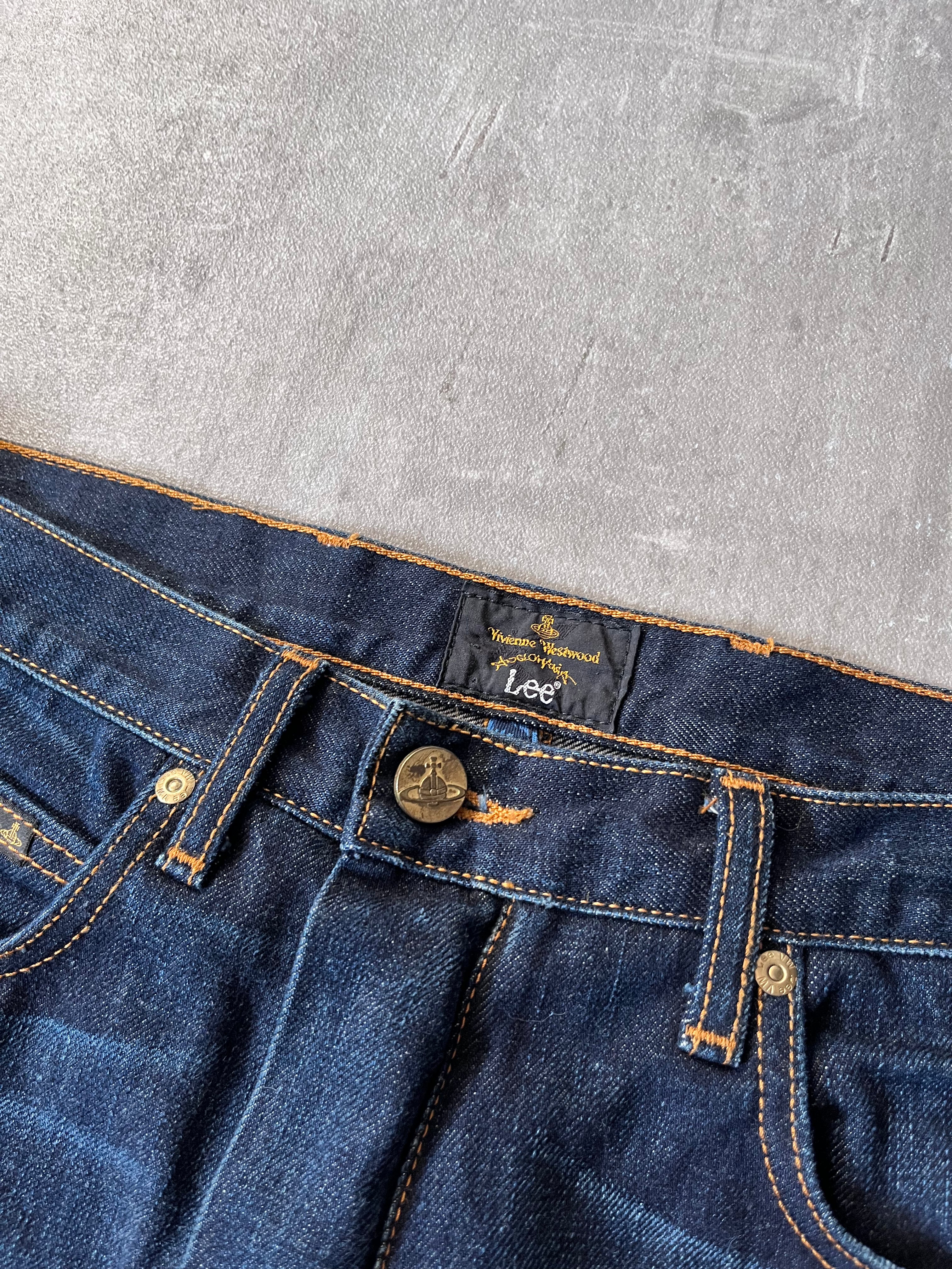 Vivienne Westwood x Lee Zippered Crotch Jeans Pants Navy Men - 30/34
