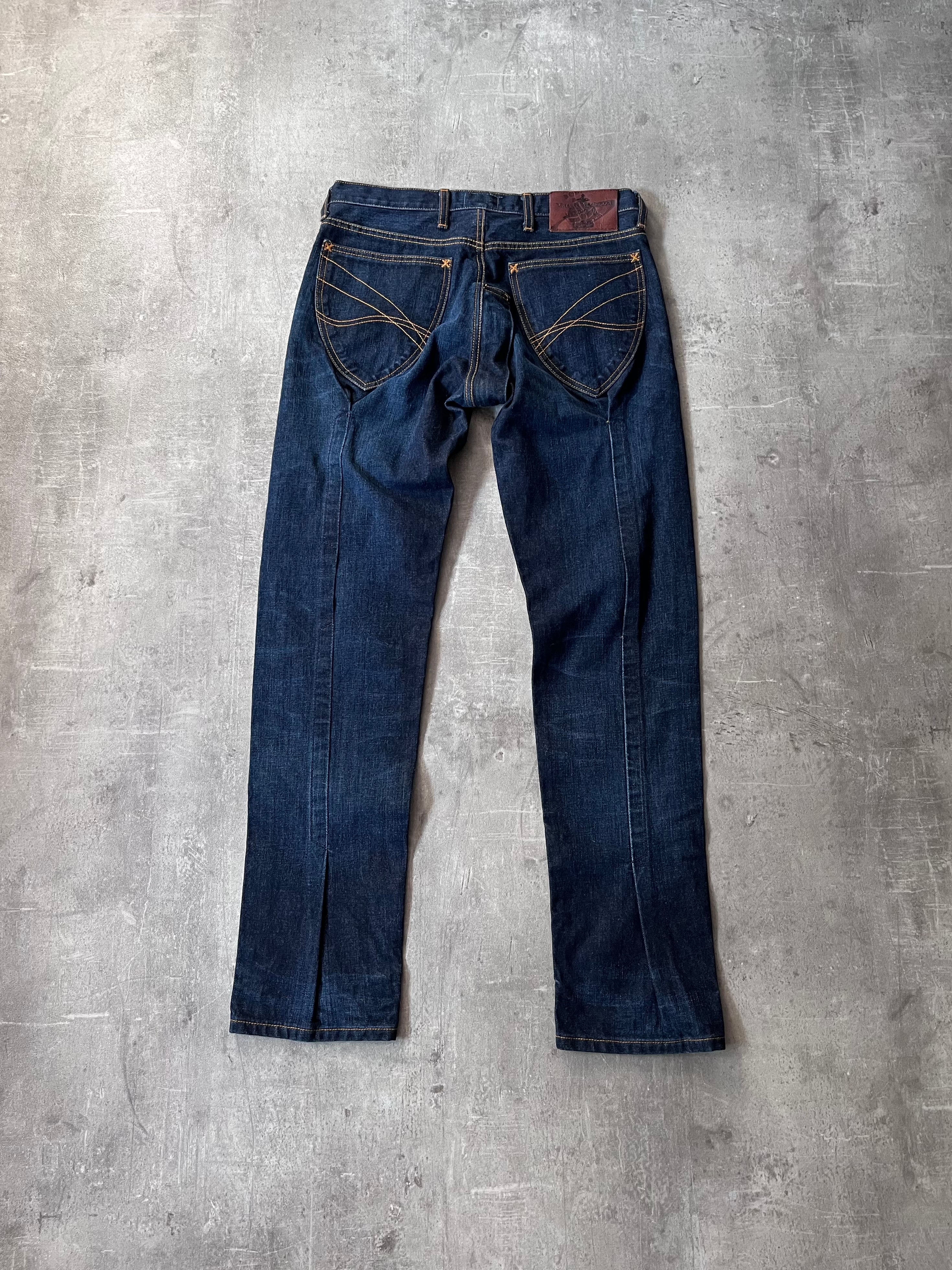 Vivienne Westwood x Lee Zippered Crotch Jeans Pants Navy Men - 30/34