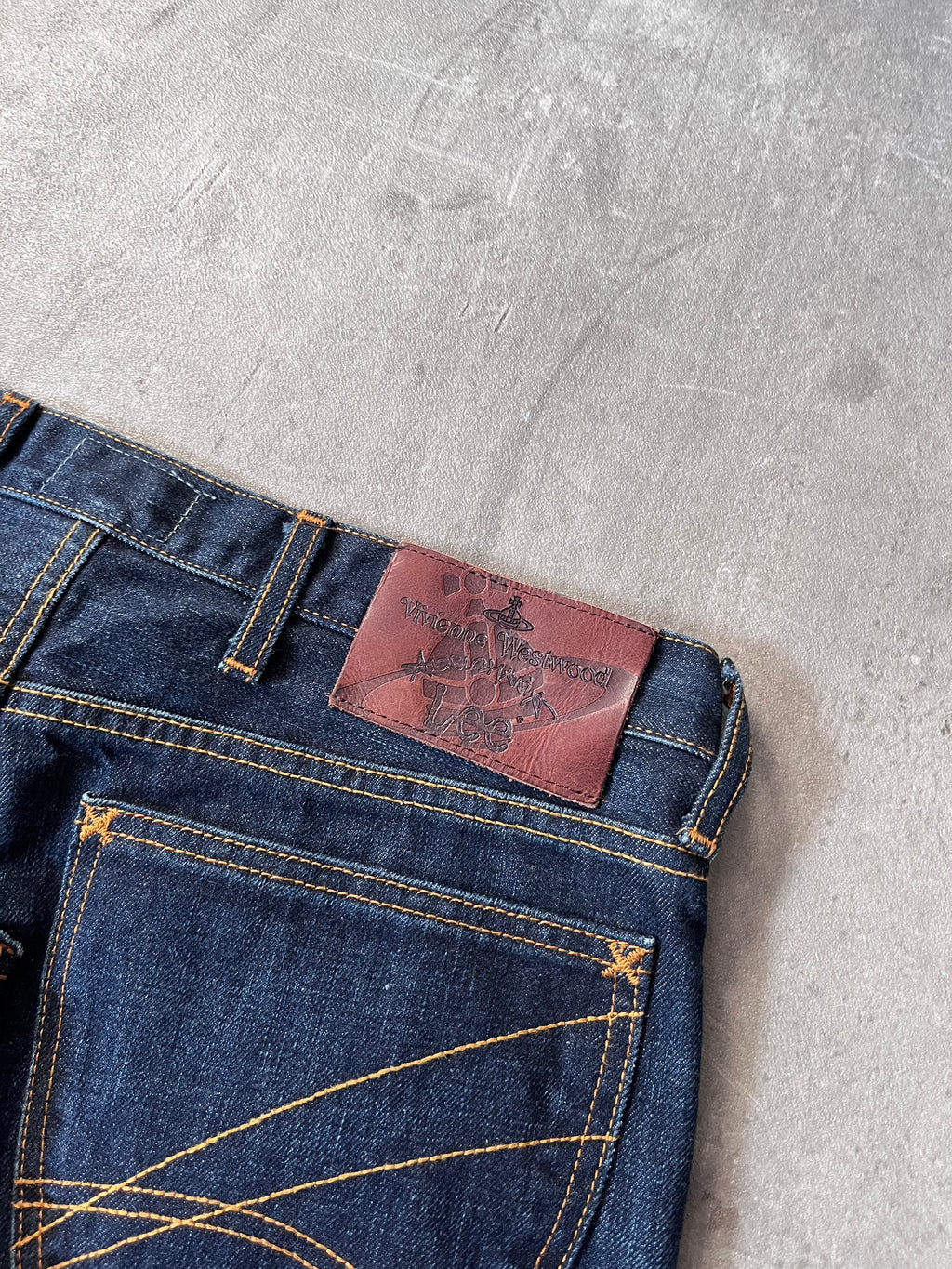 Vivienne Westwood x Lee Zippered Crotch Jeans Pants Navy Men - 30/34