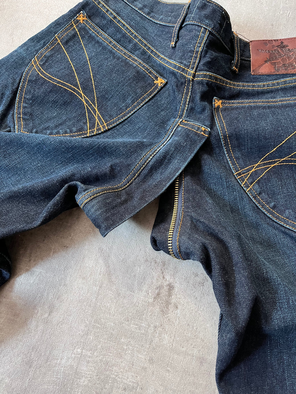 Vivienne Westwood x Lee Zippered Crotch Jeans Pants Navy Men - 30/34