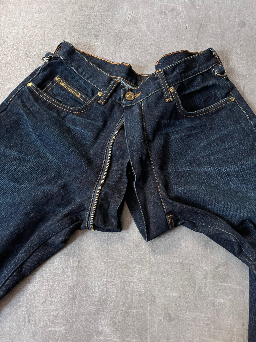 Vivienne Westwood x Lee Zippered Crotch Jeans Pants Navy Men - 30/34