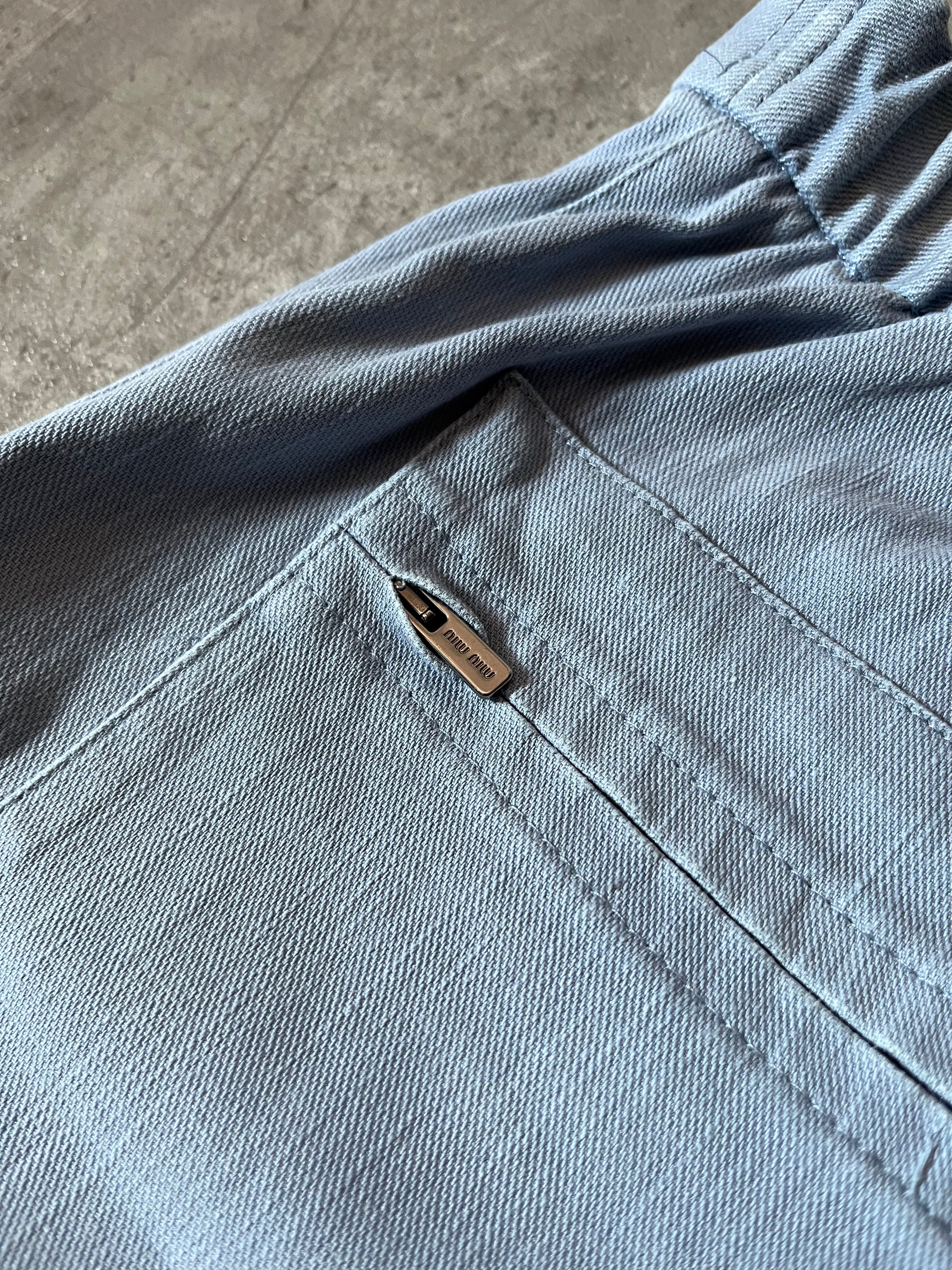 2017 Miu Miu Jeans Pants Light Blue Women - L