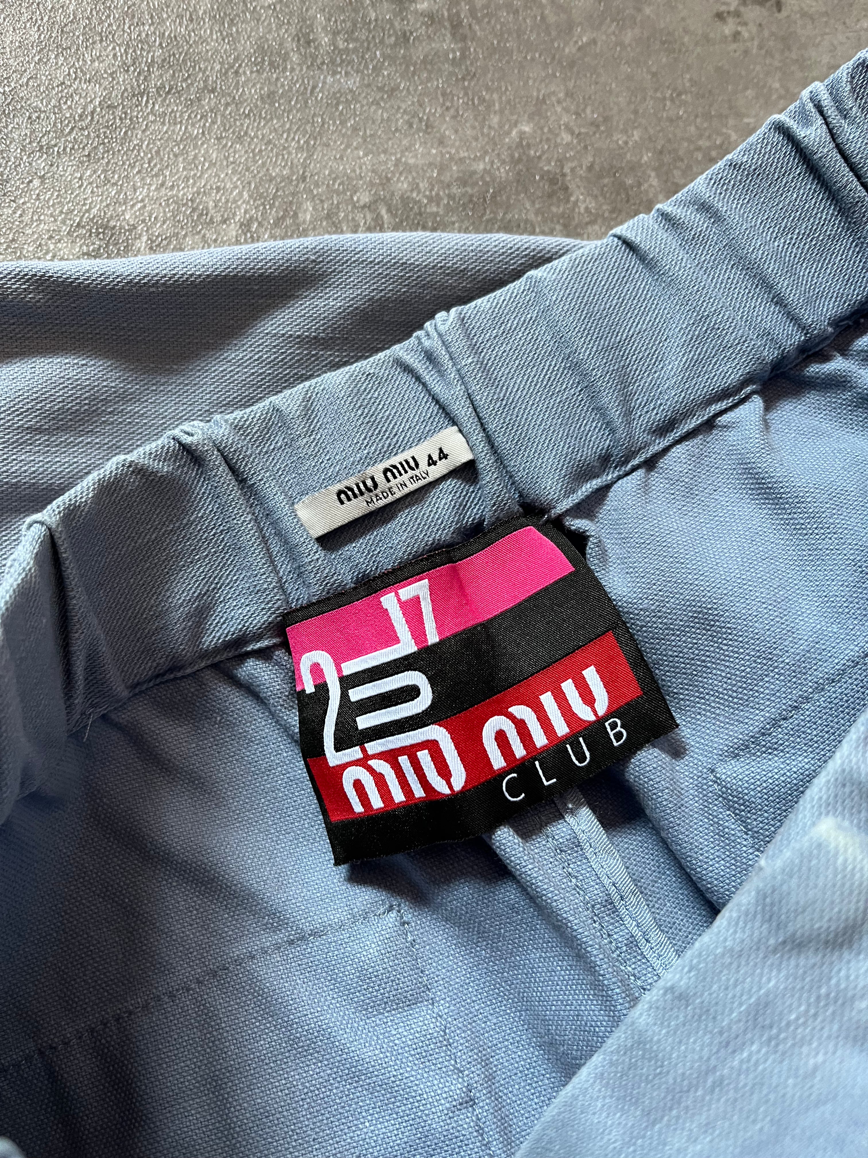 2017 Miu Miu Jeans Pants Light Blue Women - L