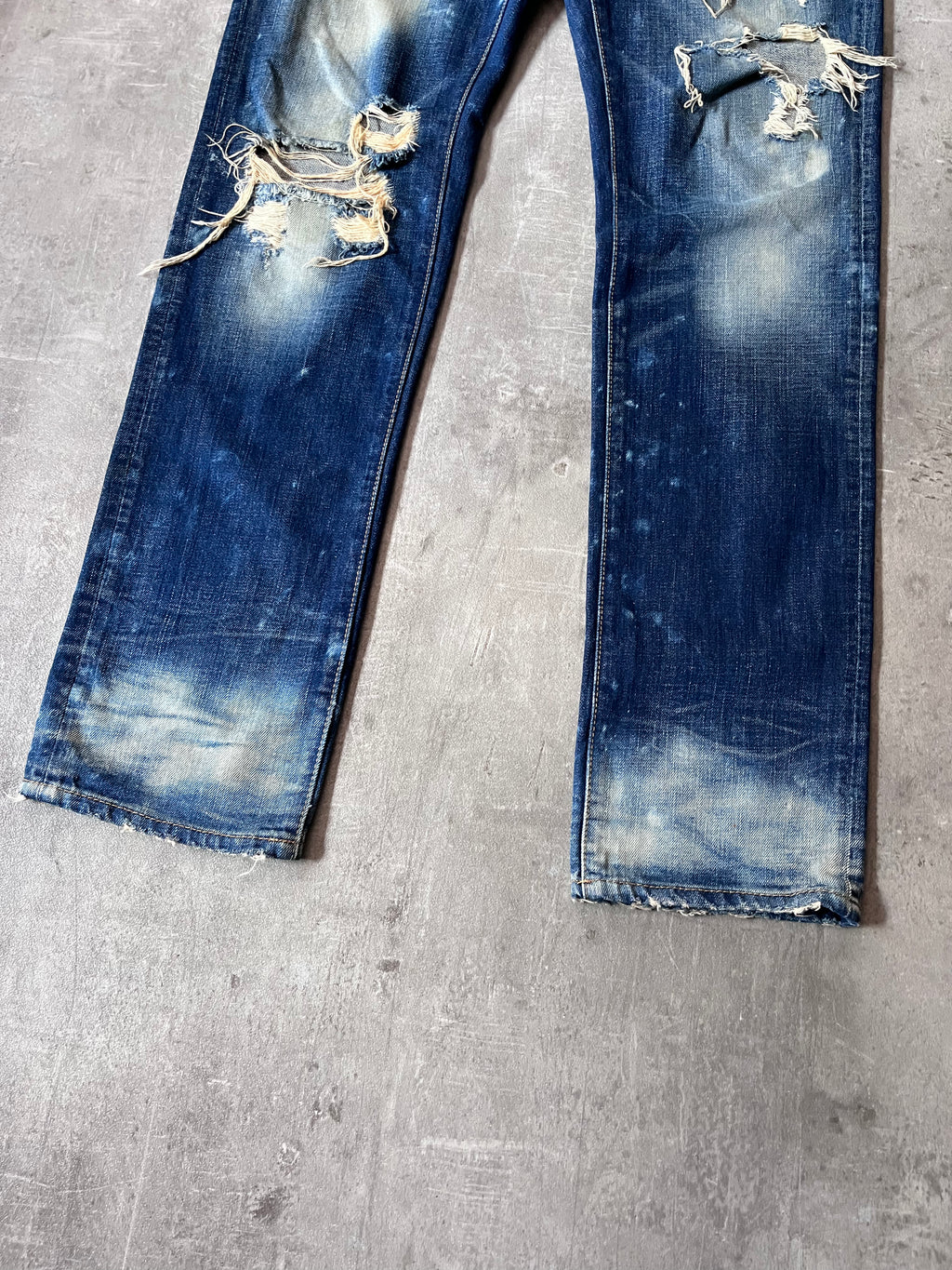 S/S 2010 Dsquared2 Distressed Jeans Pants Navy Men - 34