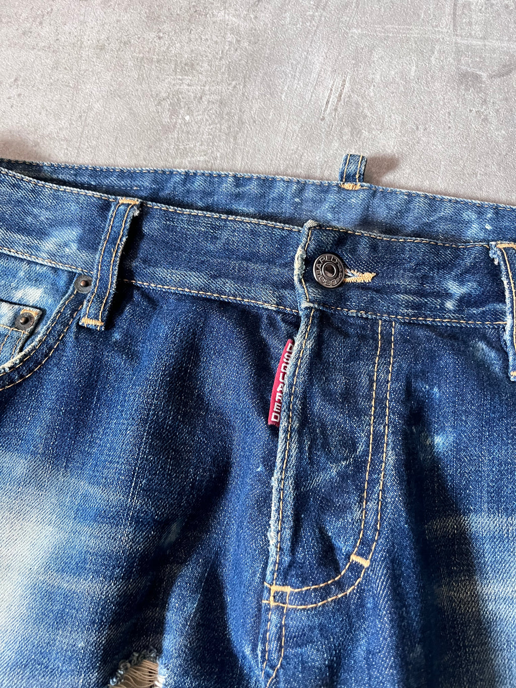 S/S 2010 Dsquared2 Distressed Jeans Pants Navy Men - 34
