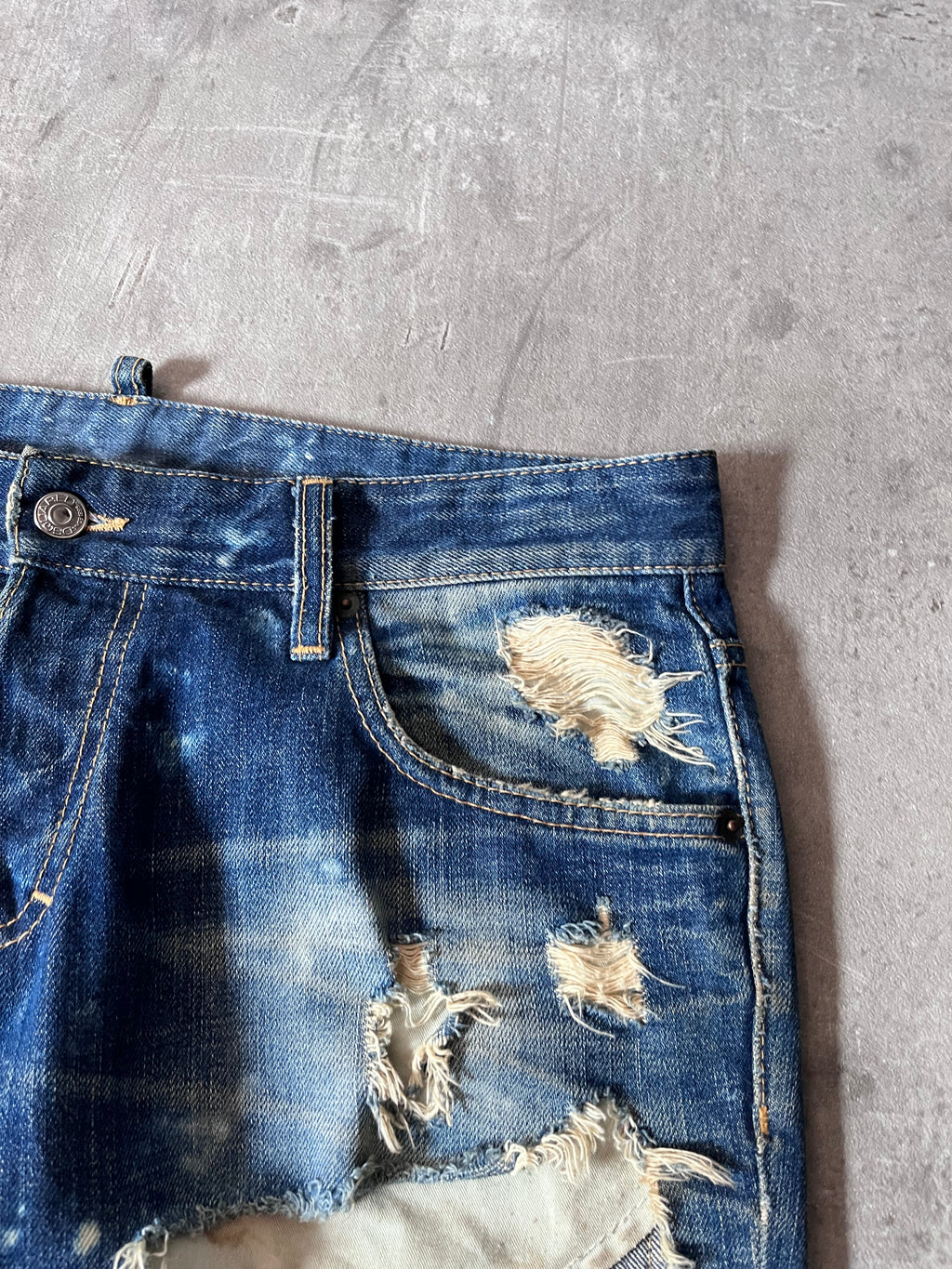 S/S 2010 Dsquared2 Distressed Jeans Pants Navy Men - 34