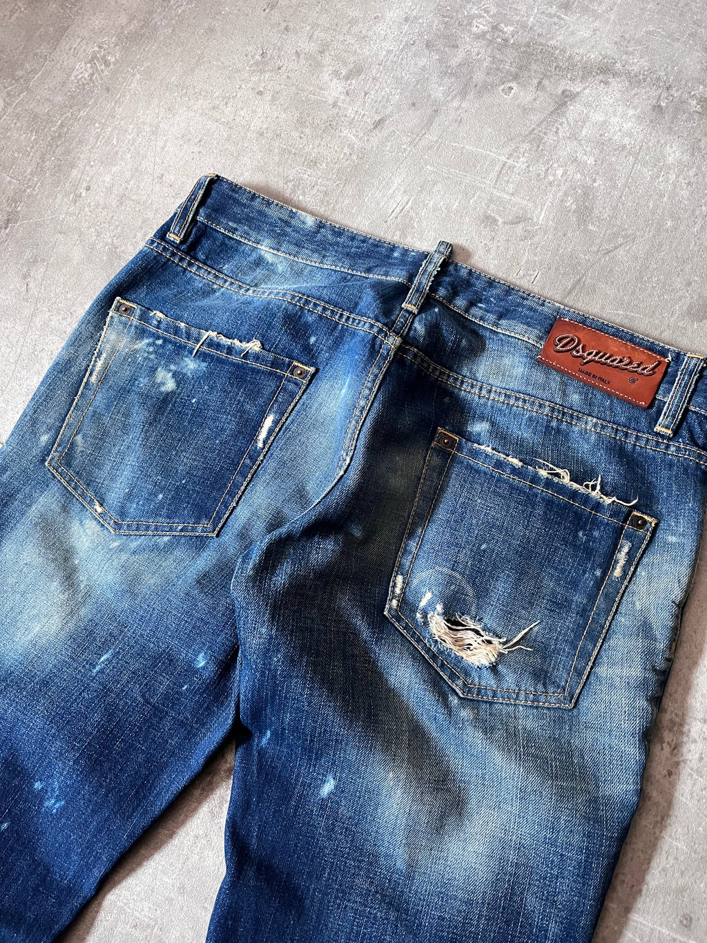 S/S 2010 Dsquared2 Distressed Jeans Pants Navy Men - 34