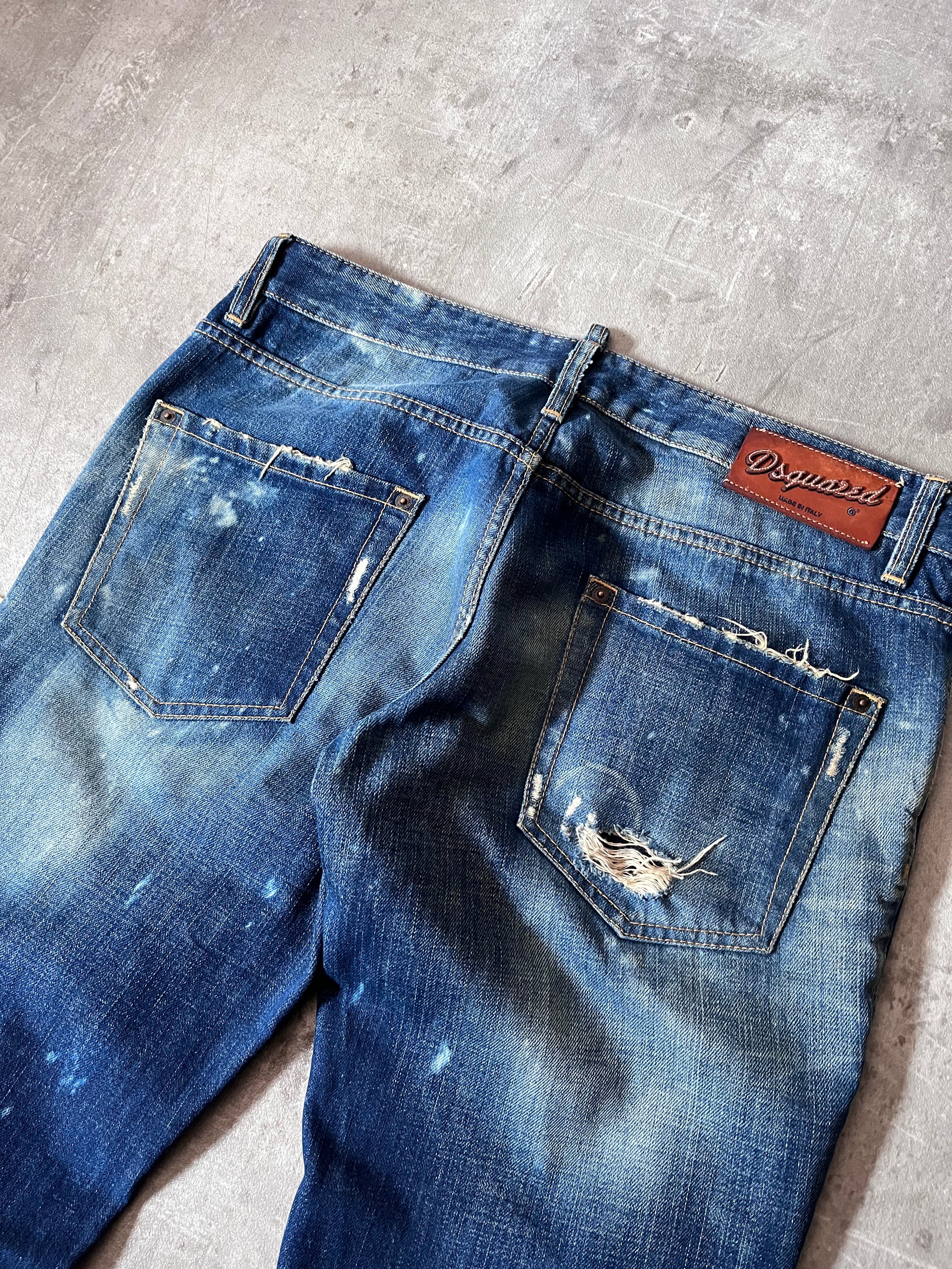 S/S 2010 Dsquared2 Distressed Jeans Pants Navy Men - 34