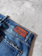 S/S 2010 Dsquared2 Distressed Jeans Pants Navy Men - 34
